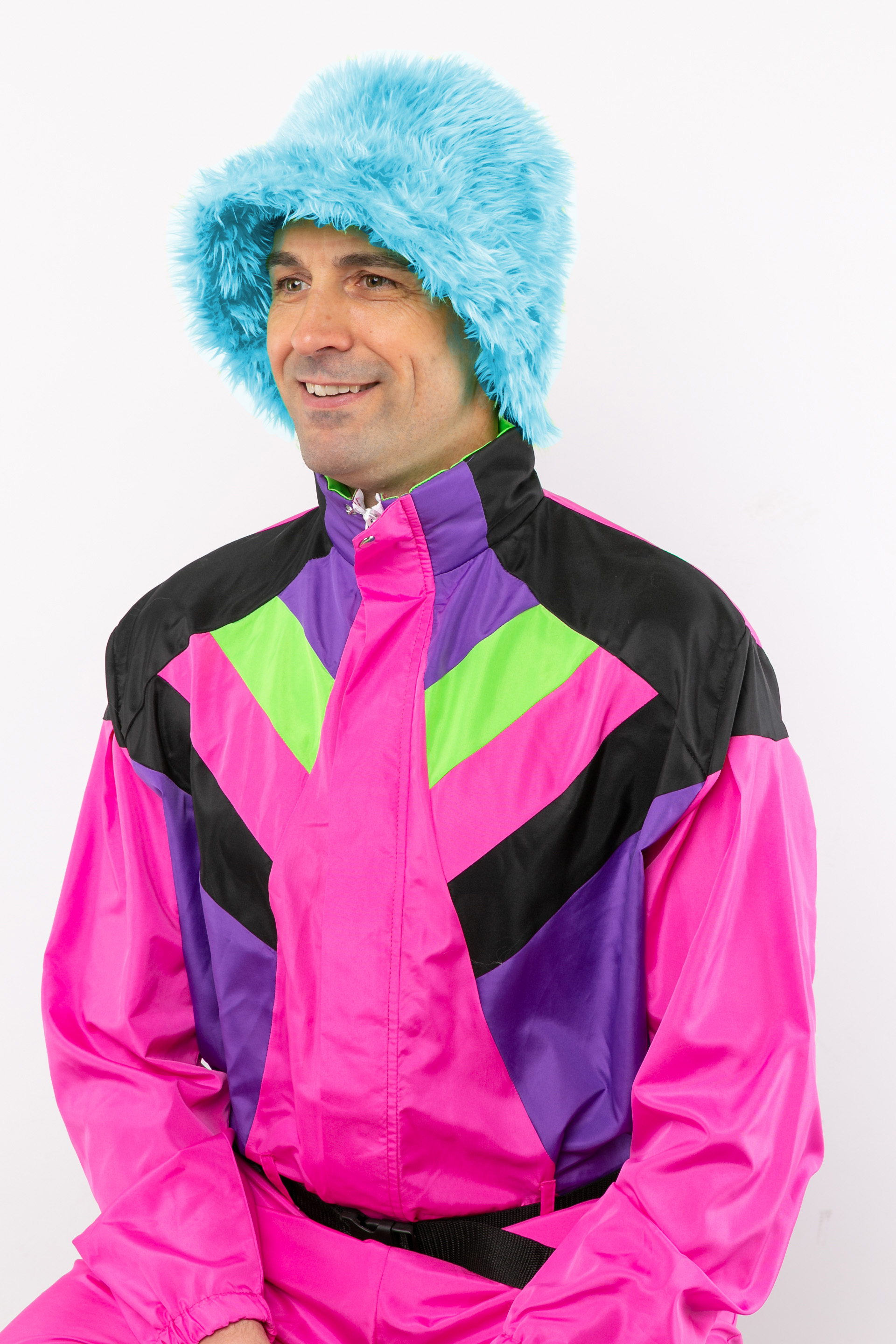 Casquette de pêcheur fourrure, bleu clair