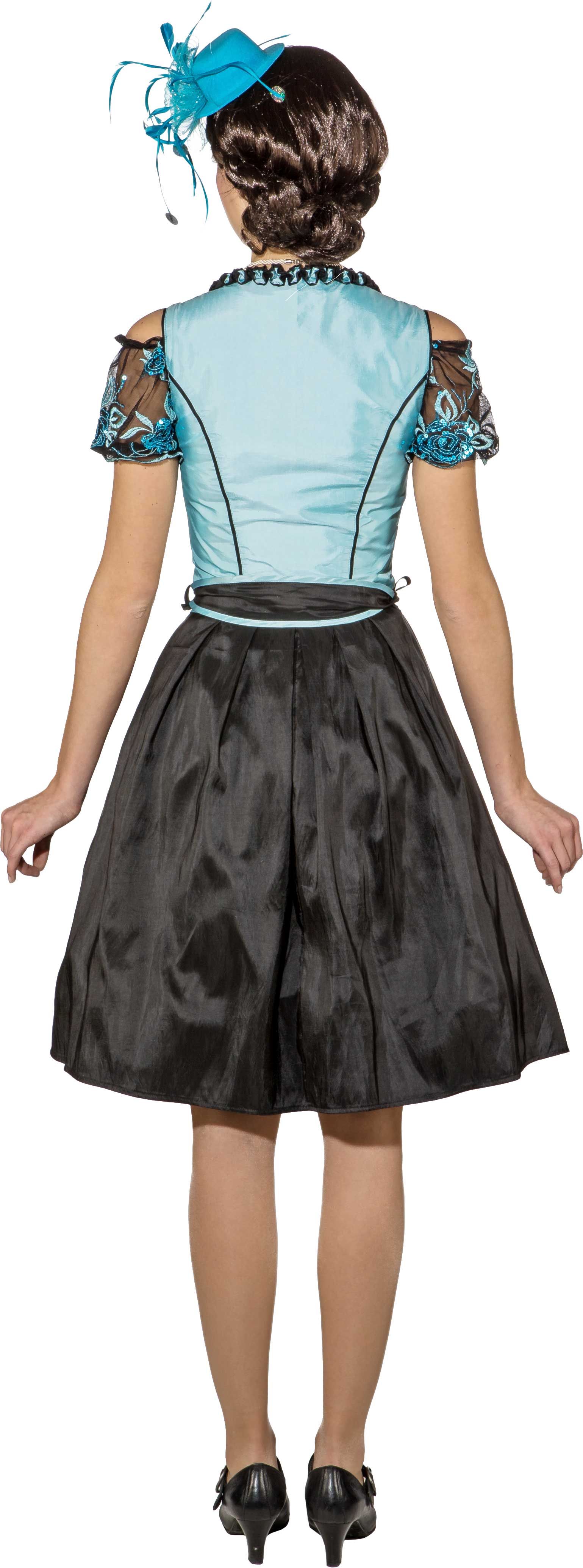 Dirndl turquoise and black