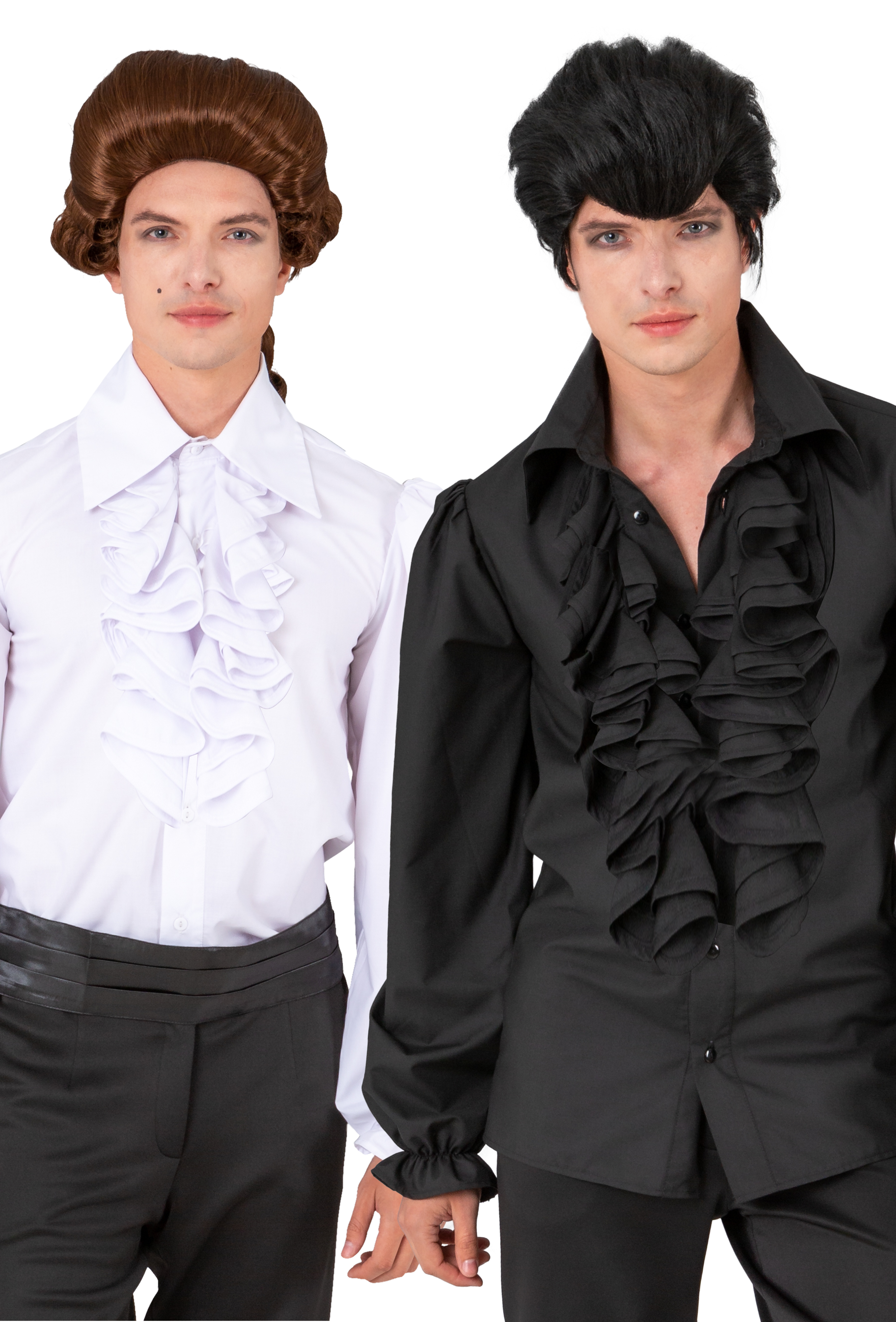 Chemise à volants longs, blanche