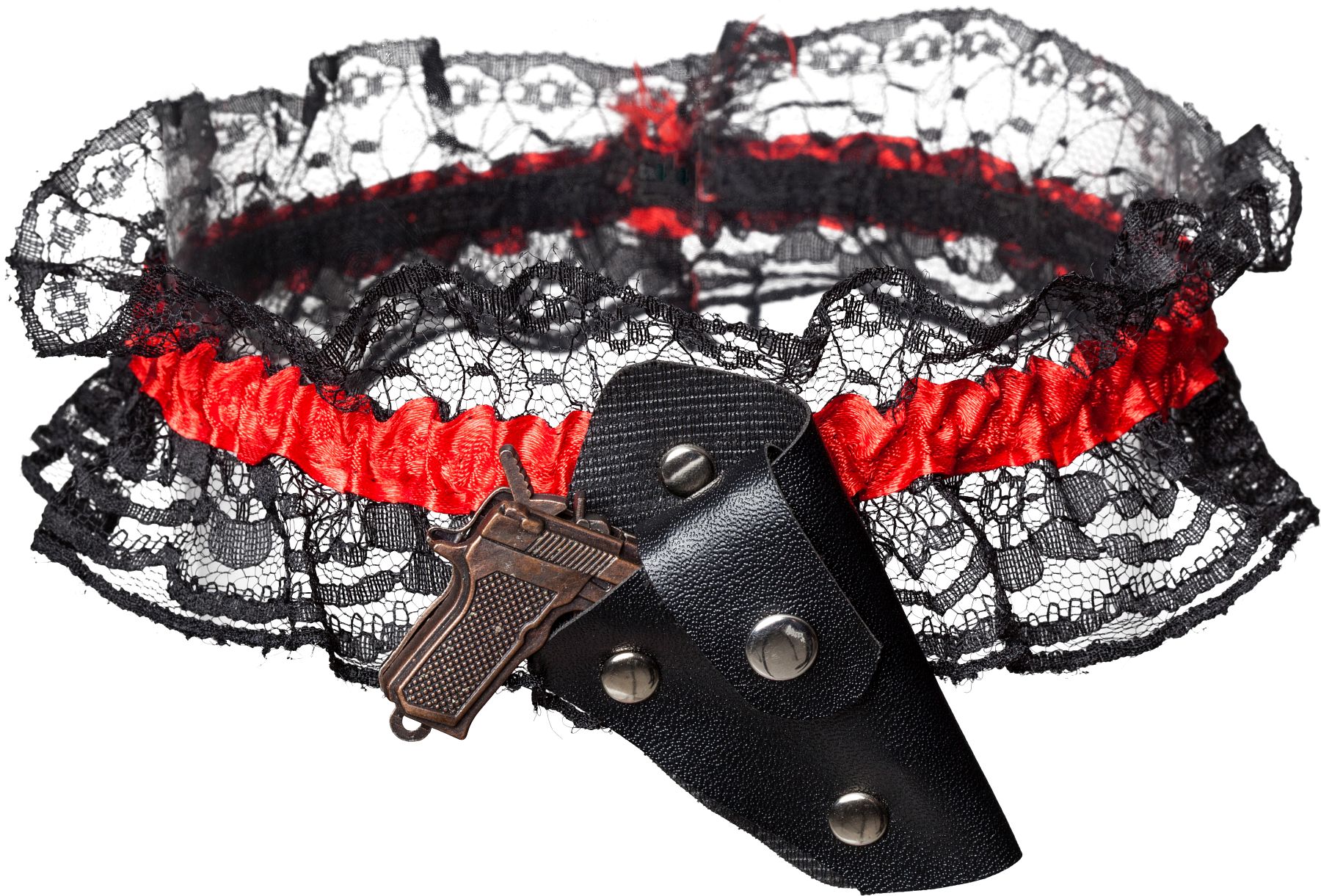 Garter with gun pocket