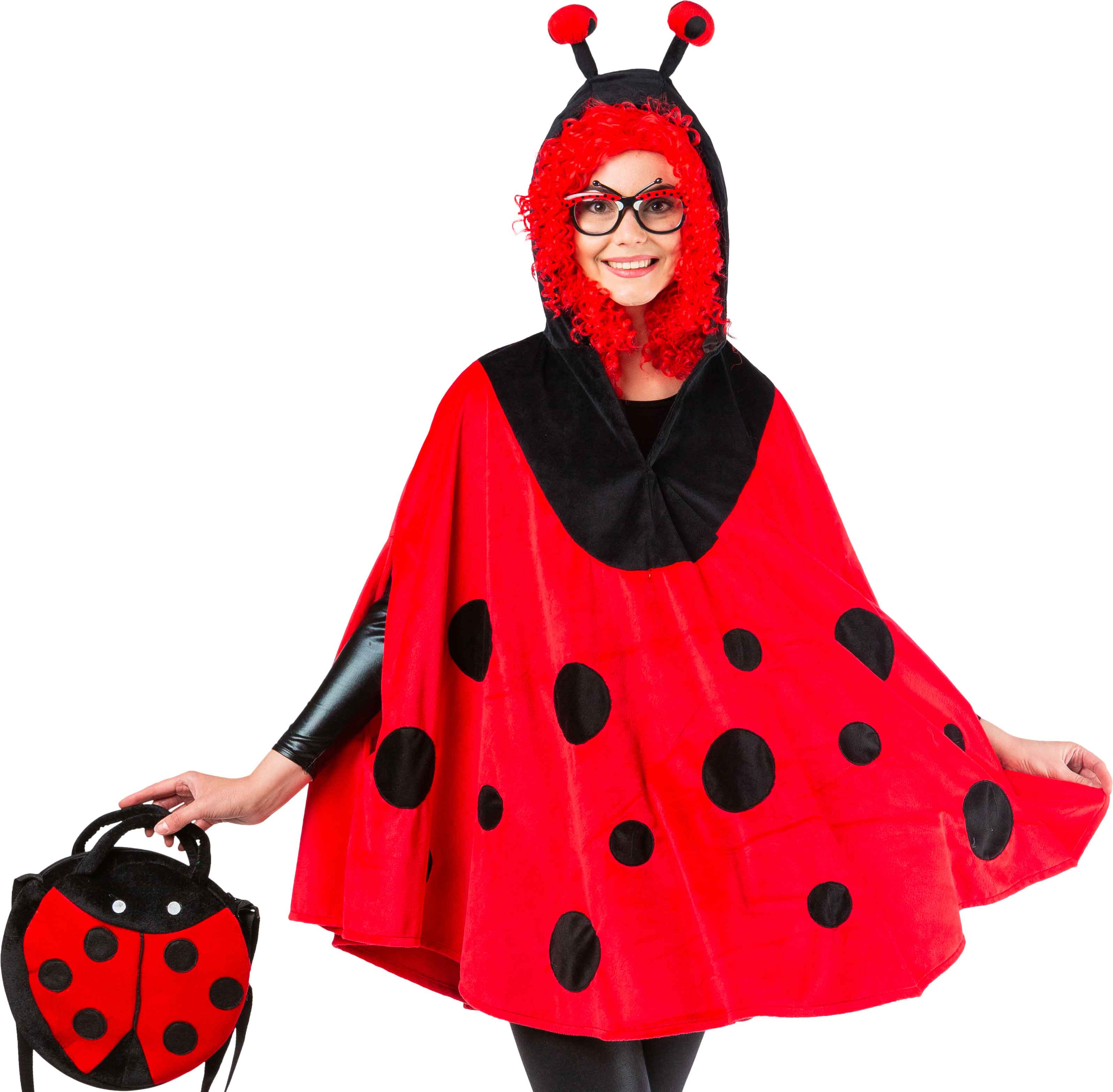 Animal poncho, ladybird
