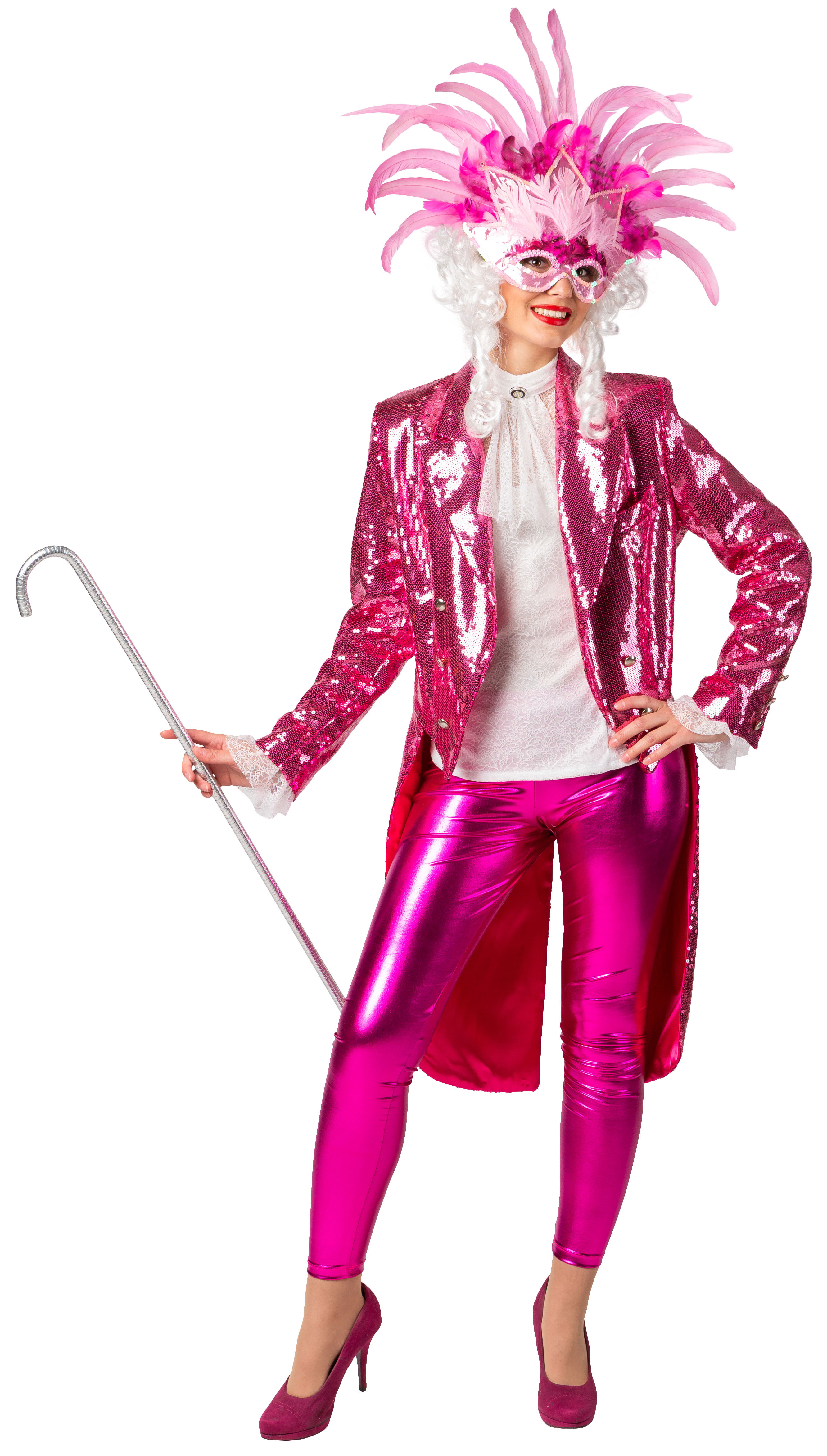 Jupe dame à paillettes, rose