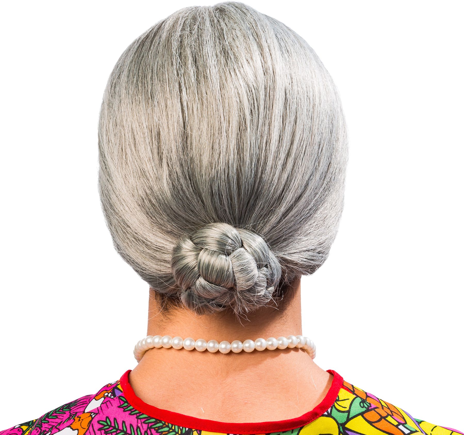Grandmother wig with braided Dutt