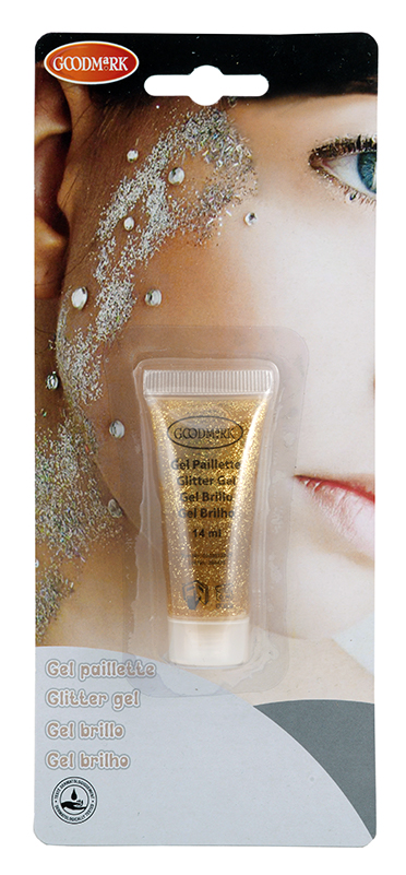 Glitter gel, gold