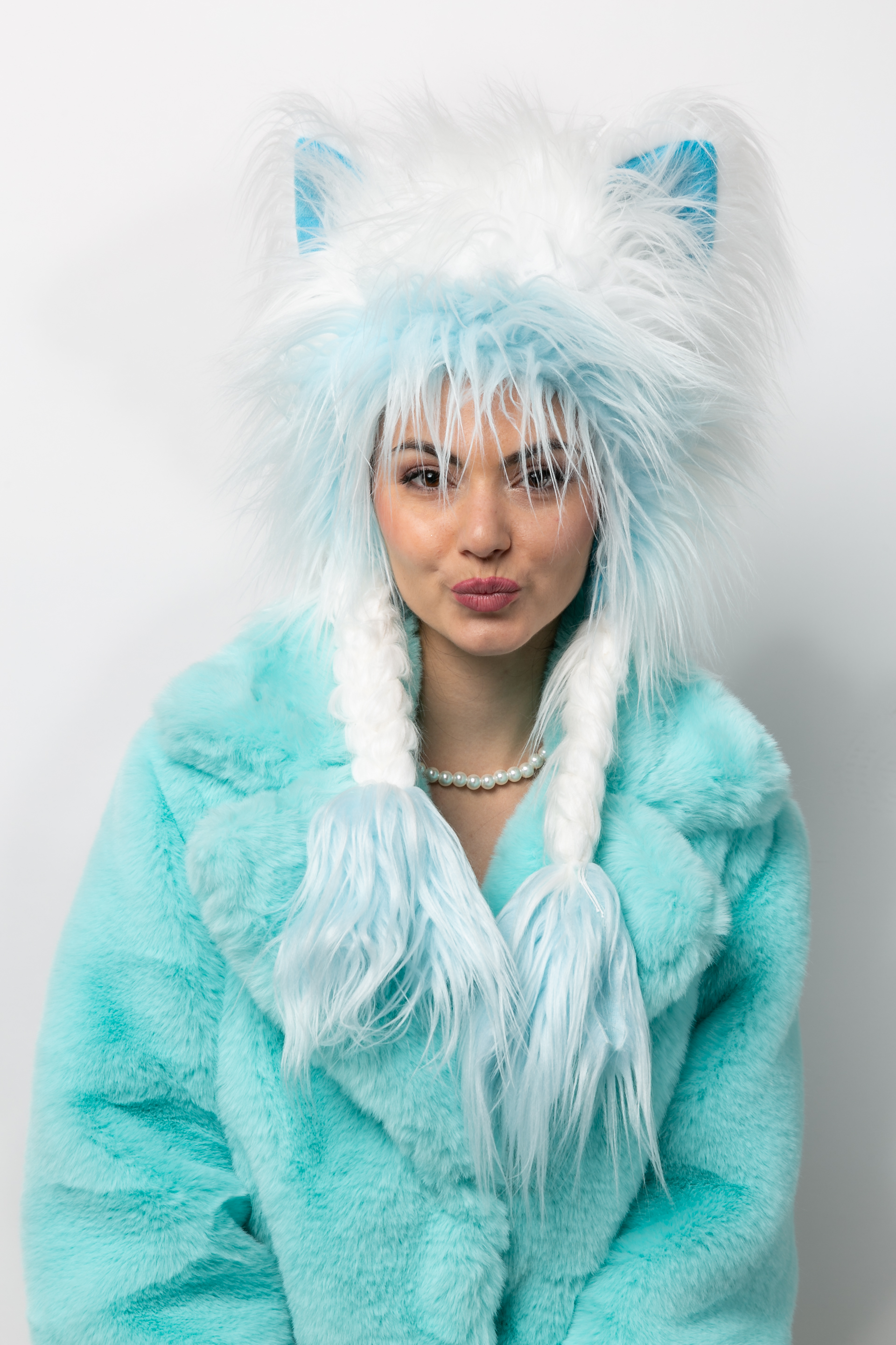 Plüschmütze struppig, Polarfuchs