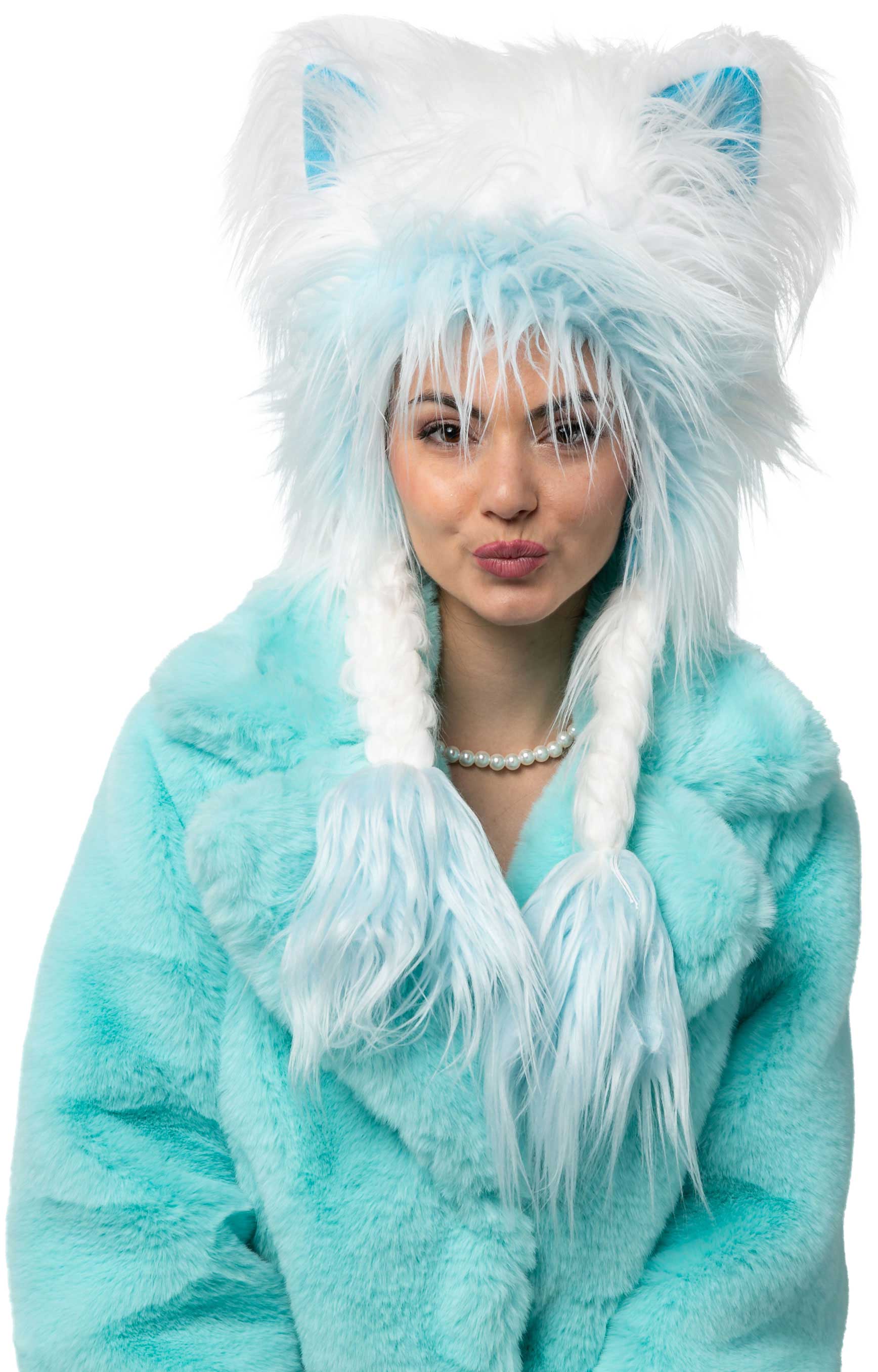 Plüschmütze struppig, Polarfuchs