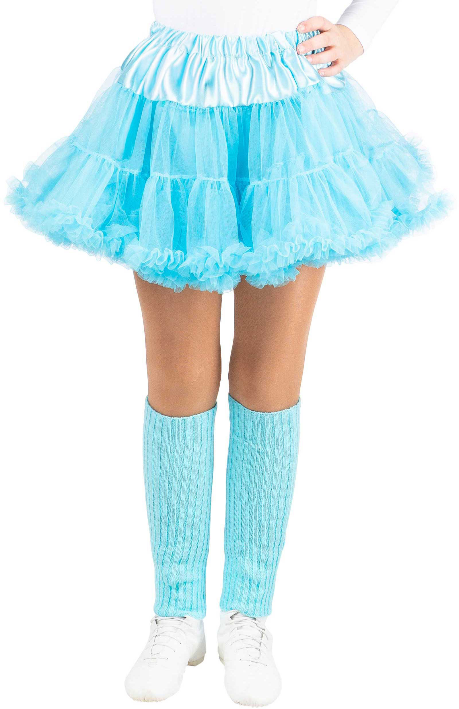 Children's petticoat with frills, light blue