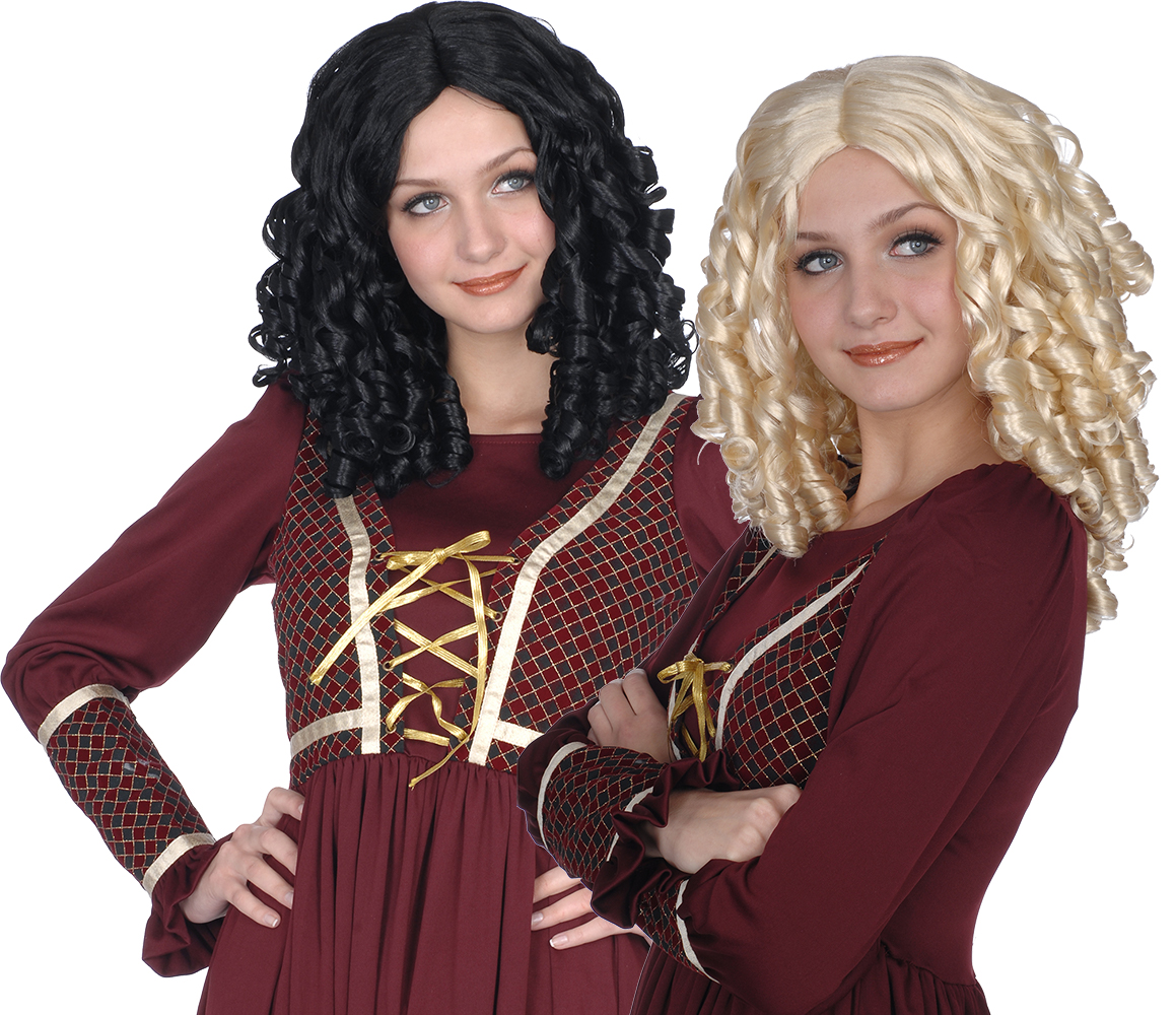 Perruque femme avec des boucles en tire-bouchon