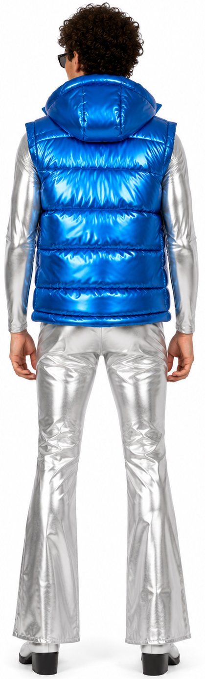 Long quilted waistcoat, blue