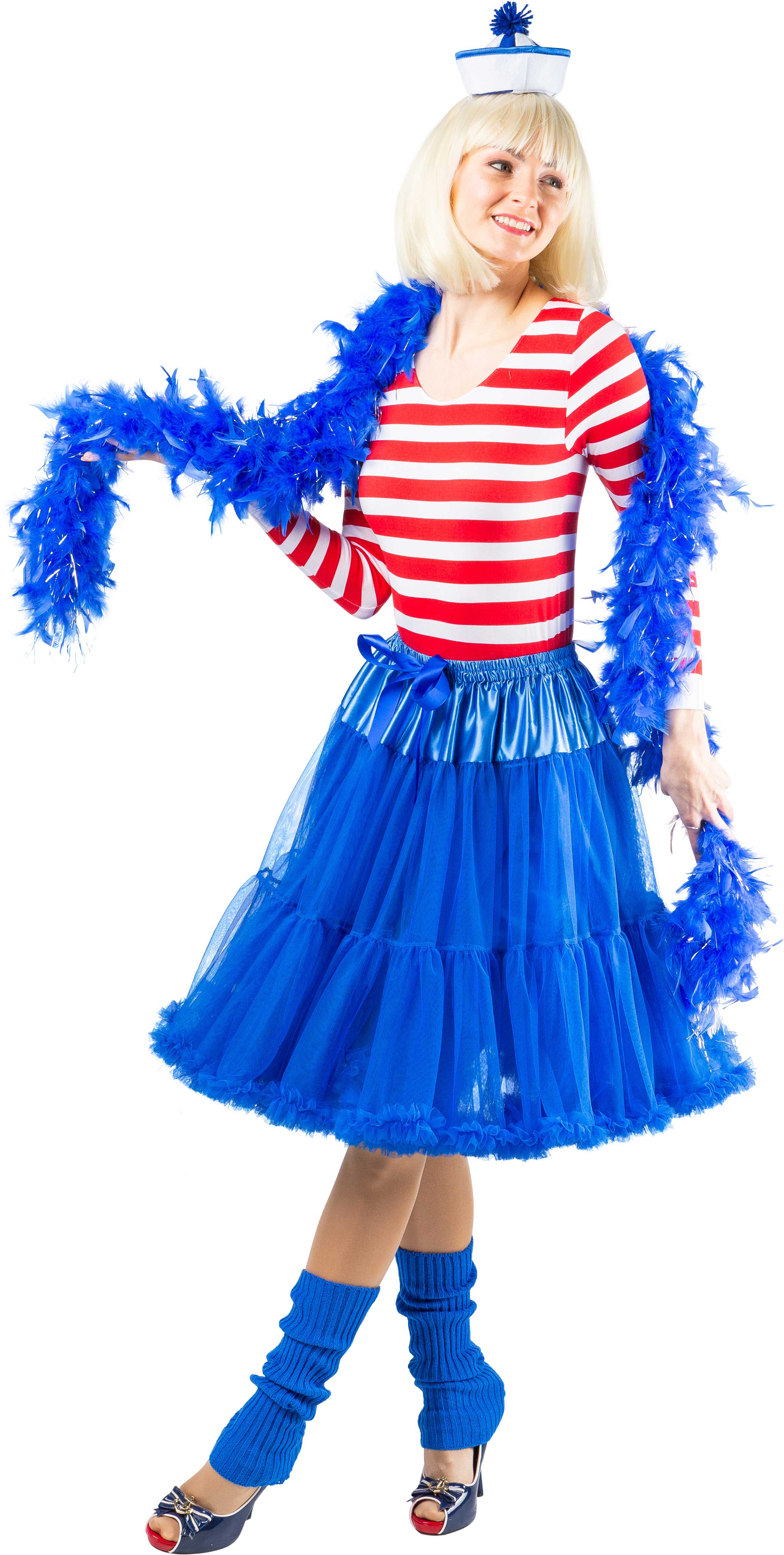 Jambières en tricot, 40 cm, bleu