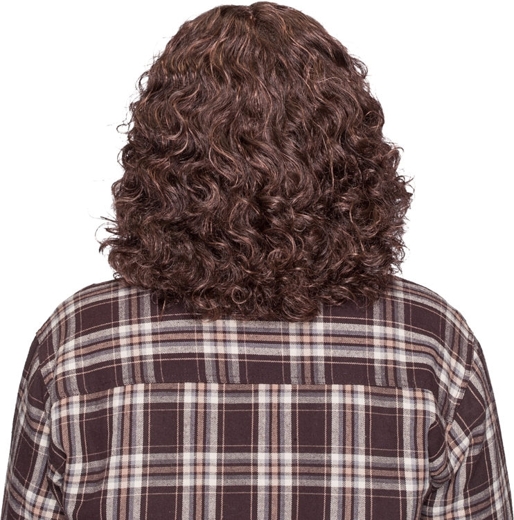 Mens wig long curly (only wig)