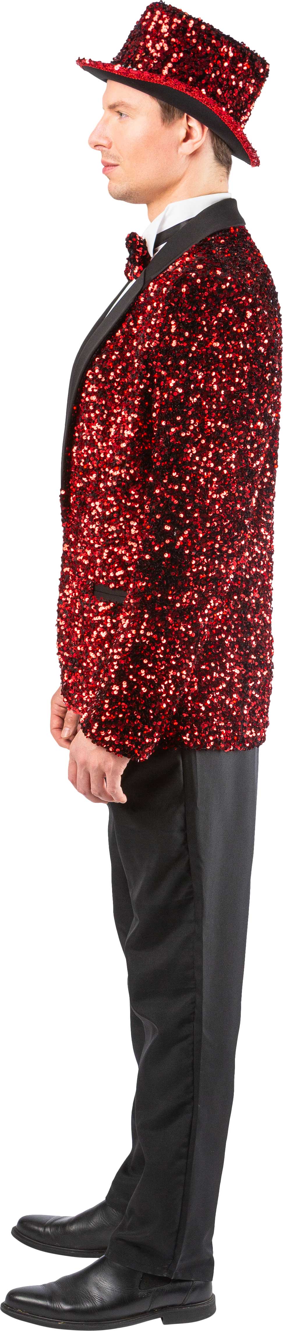 Men's sequinned jacket, red