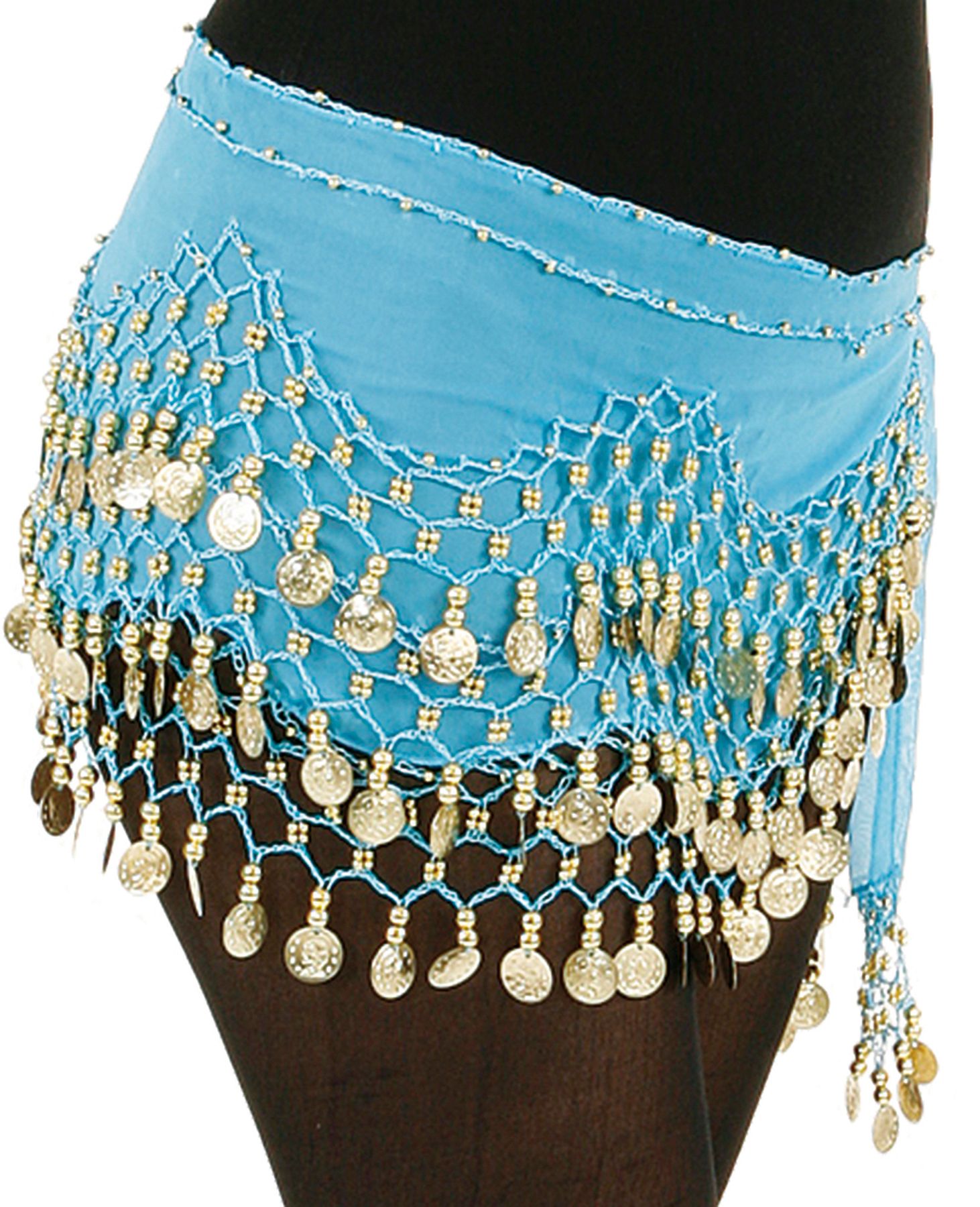 Foulard de hanche trois épaisseurs, turquoise