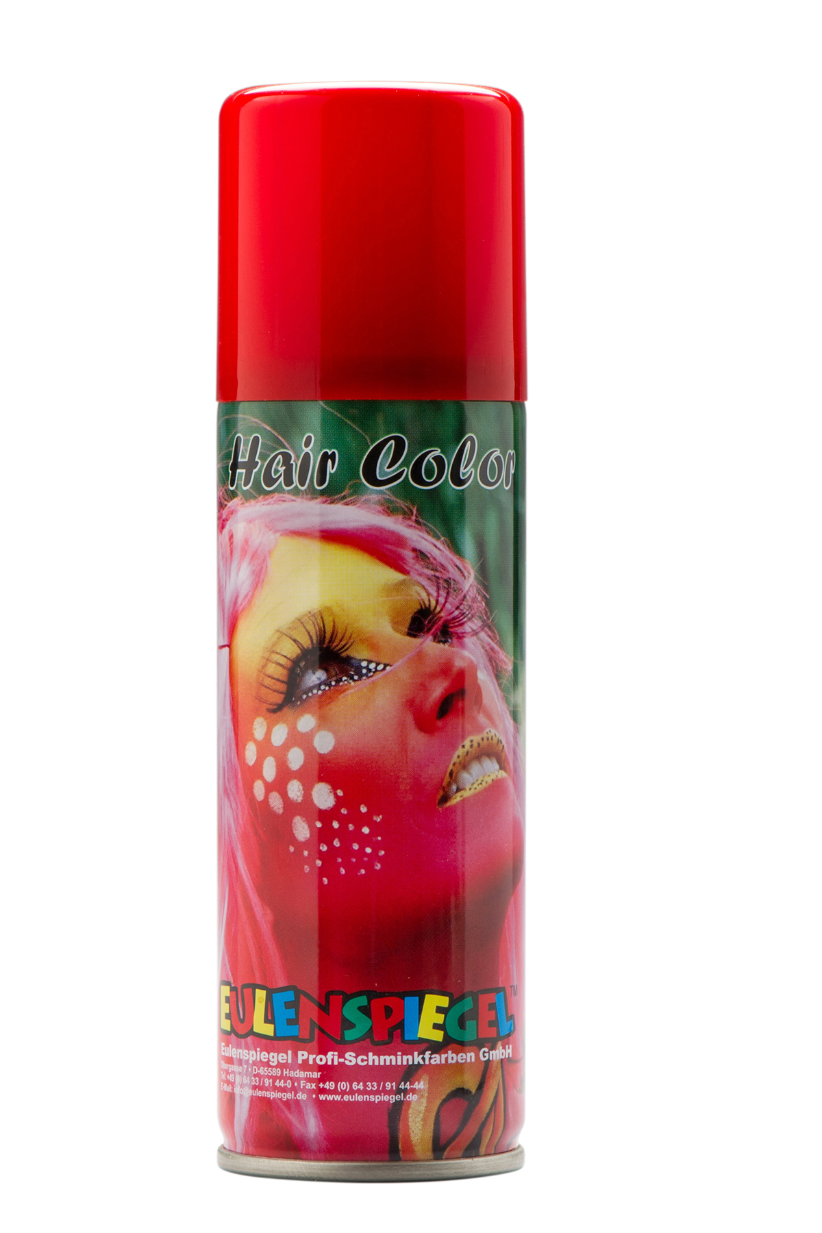 Laque pour cheveux brillante, rouge