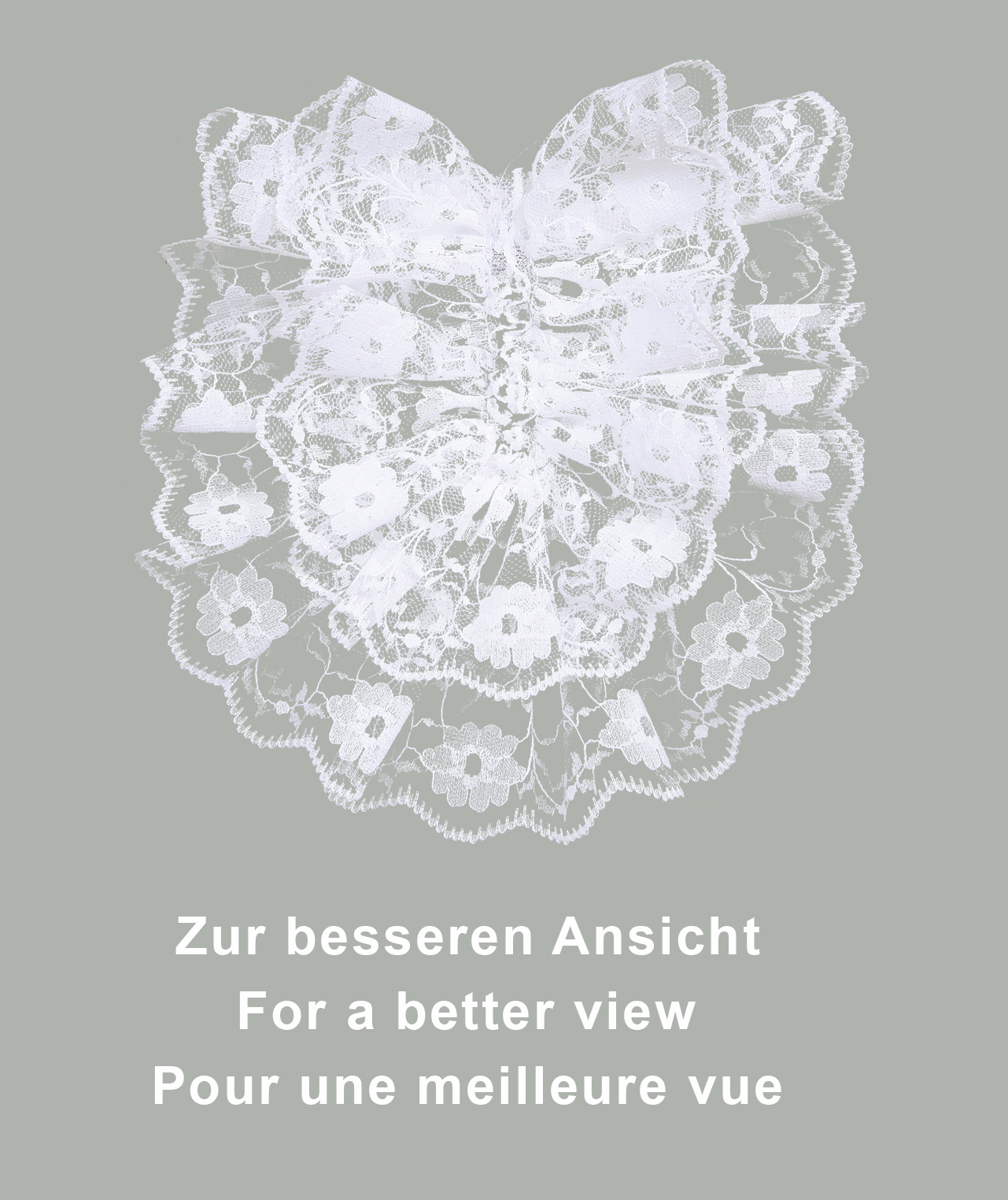 Spitzenjabot, weiß 