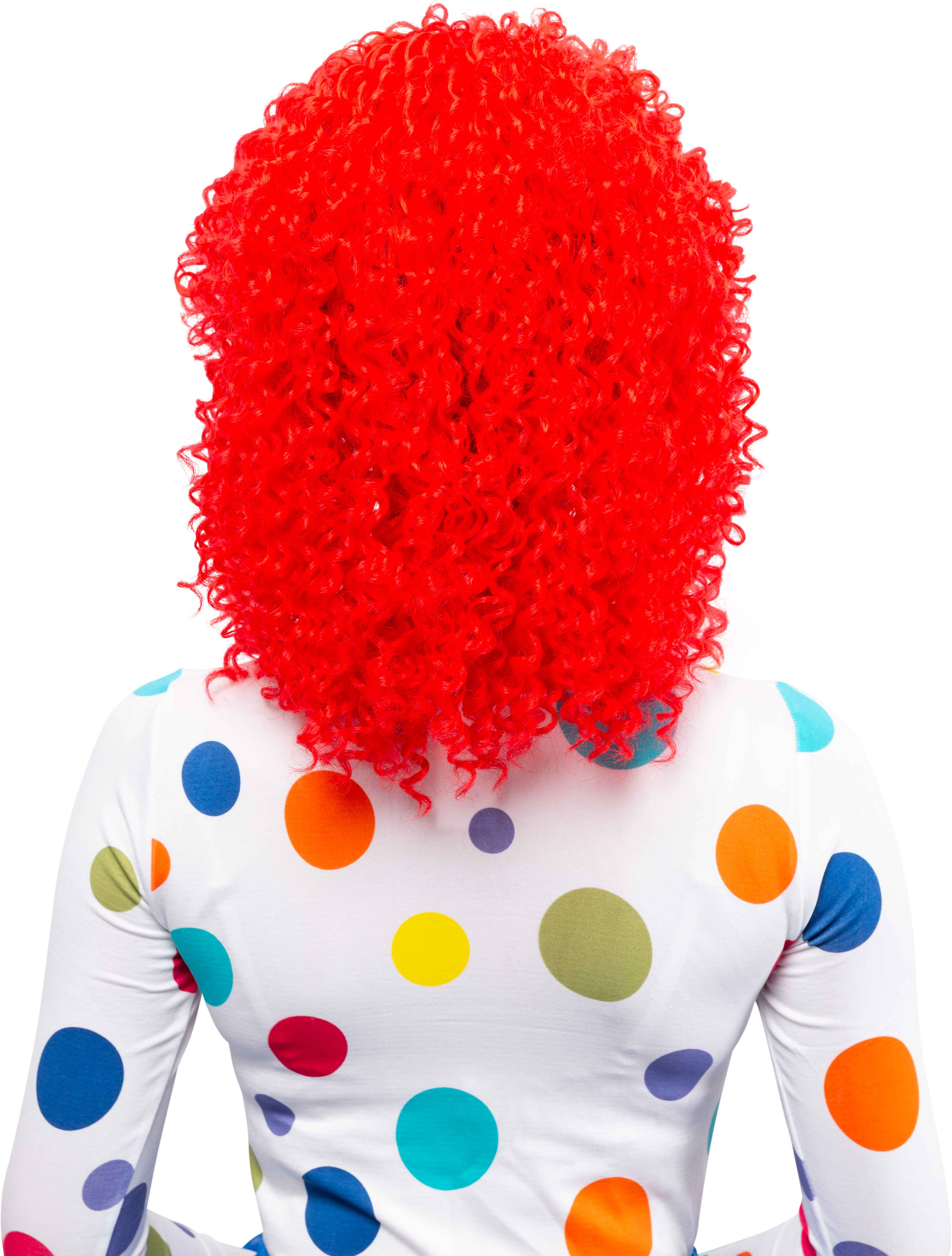 Maiden curly wig, red