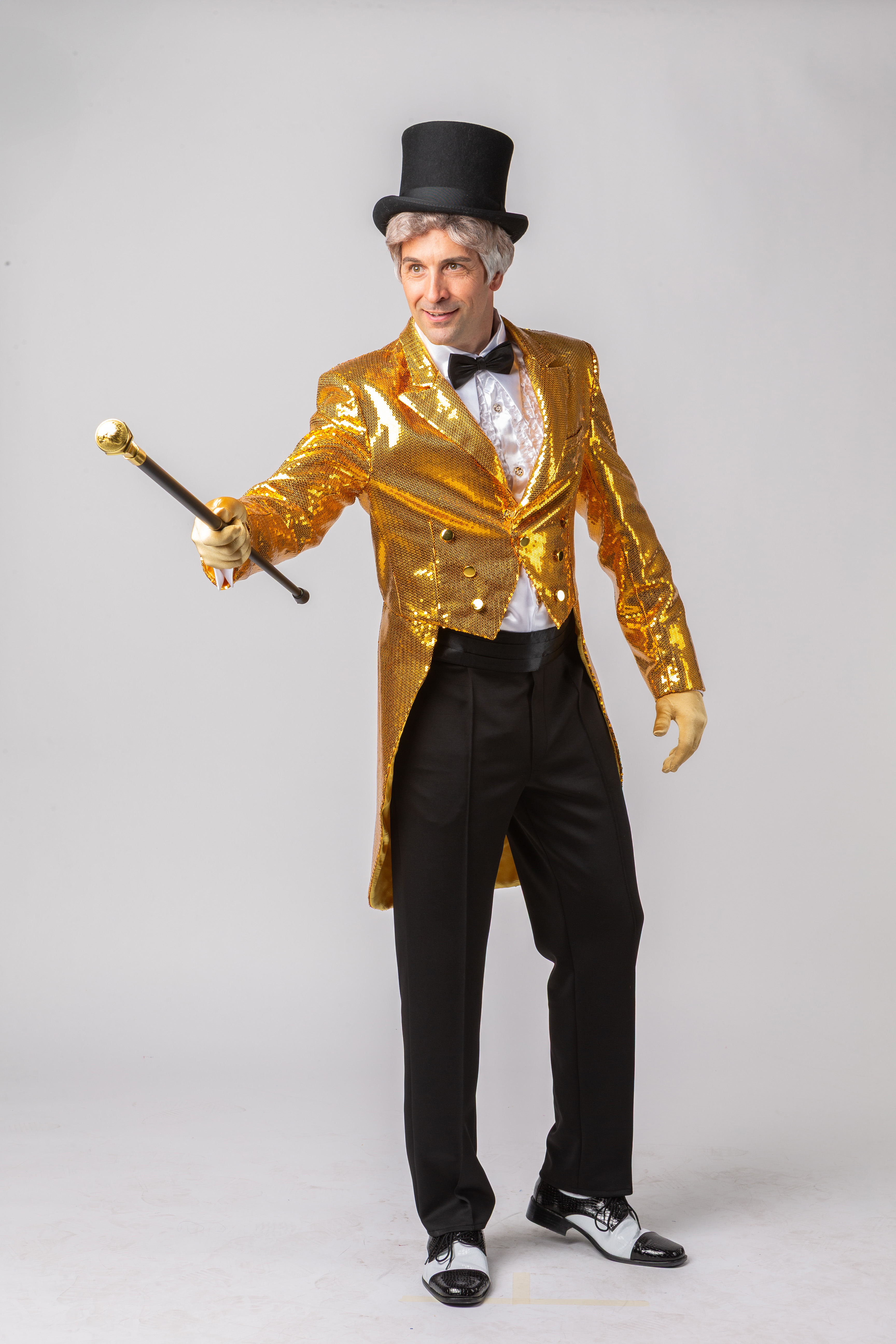 Herrenfrack Paillette, gold