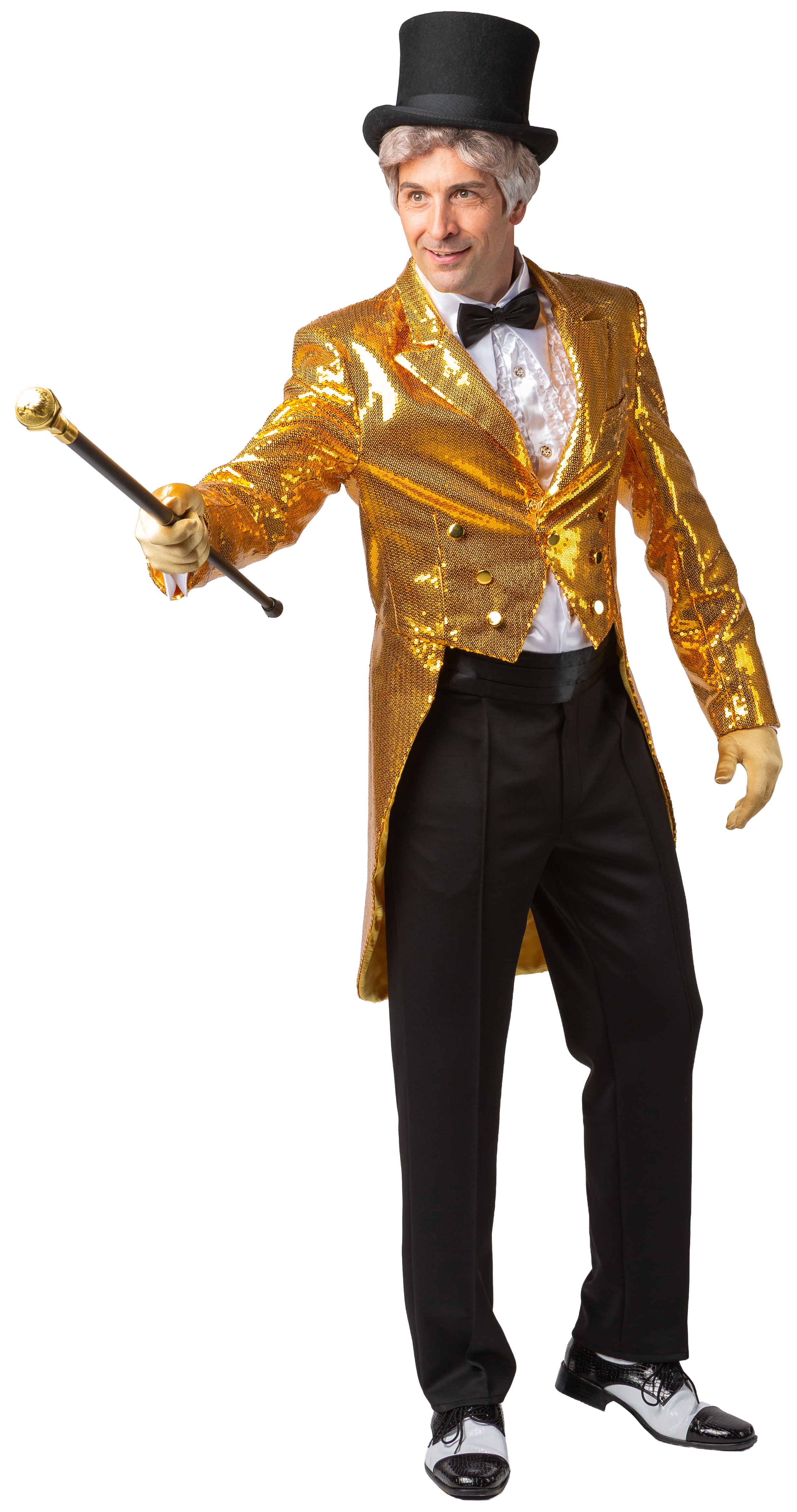 queue de pie pour homme Paillette, or