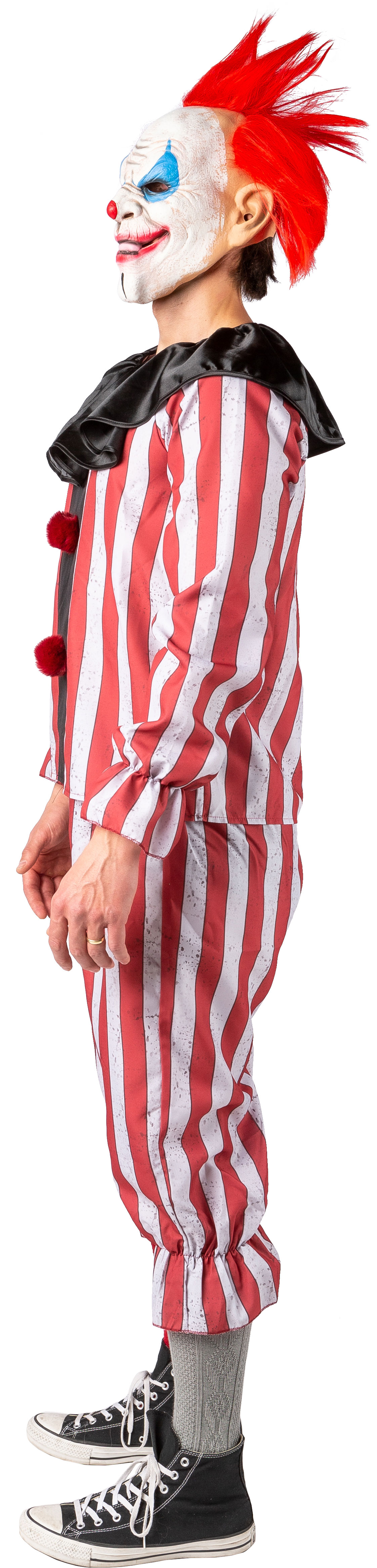 Halloweenclown, grau-rot M