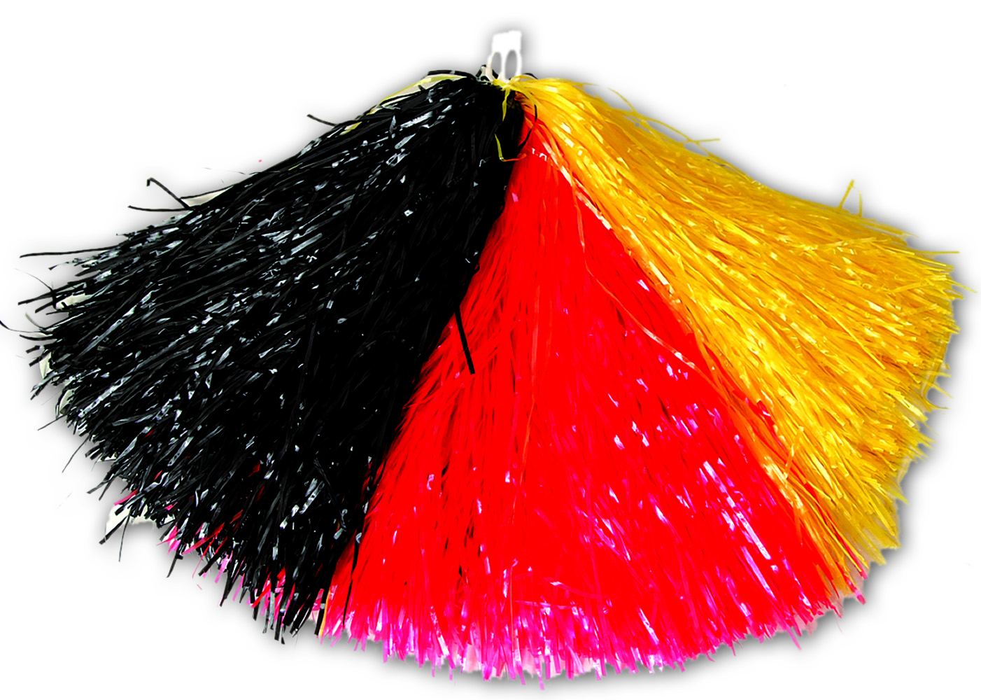Cheerleader Pom Pom, schwarz-rot-gelb