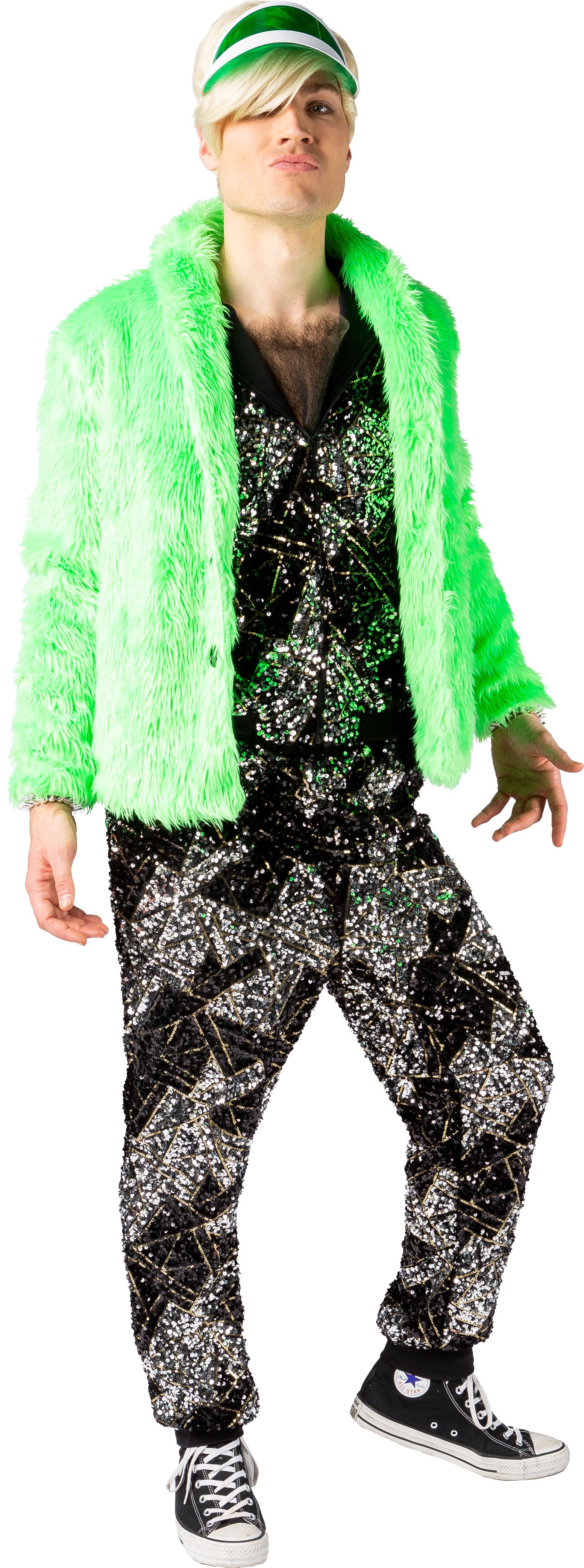 Veste en peluche, vert, S/M