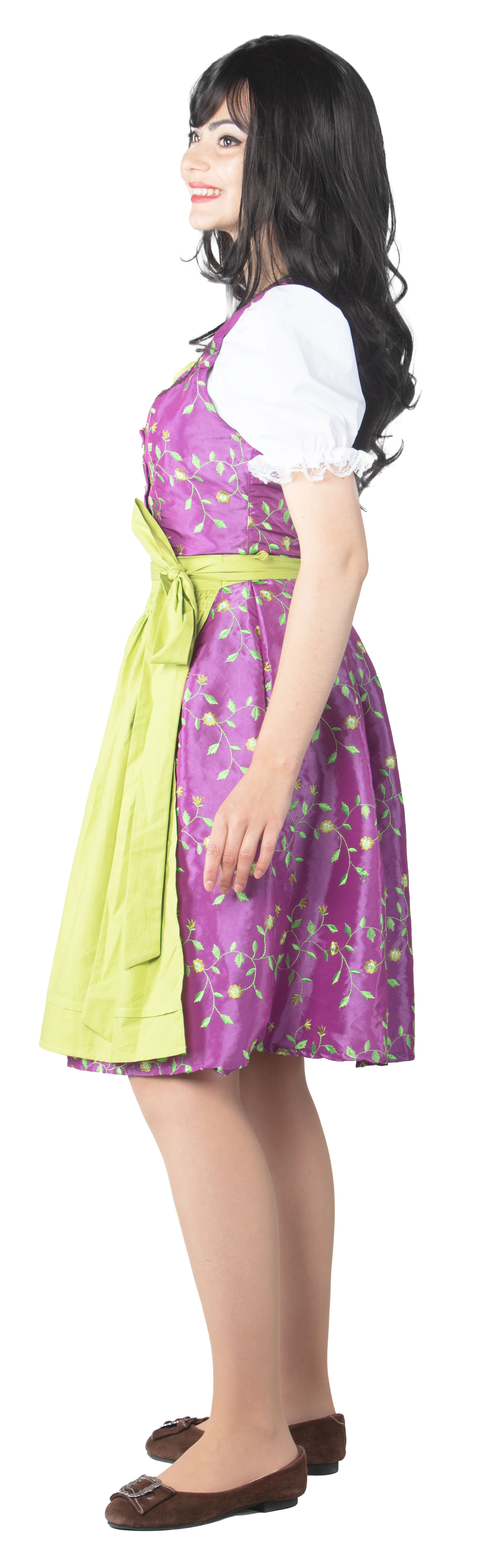 Dirndl, fuchsia-lime green