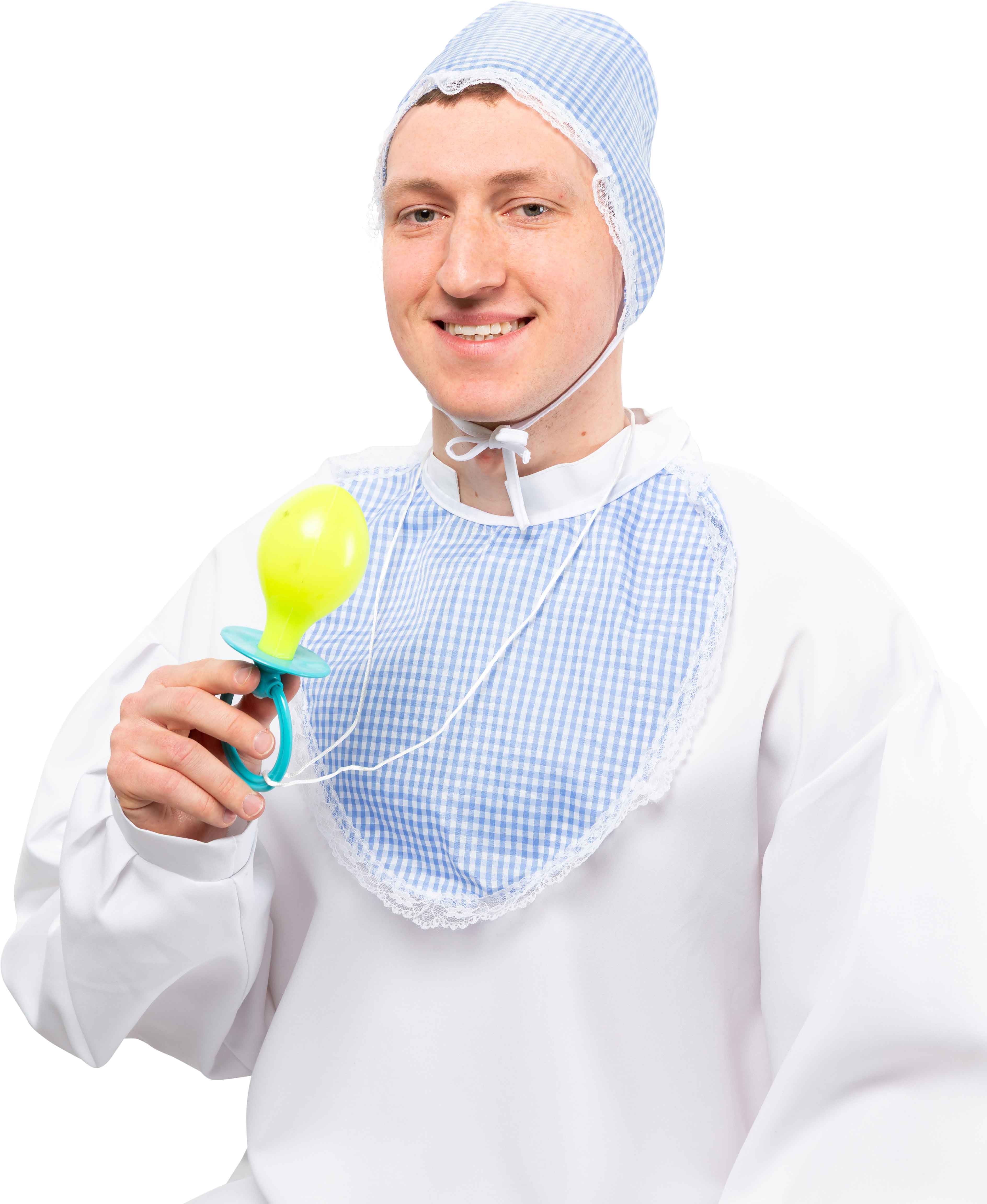 Baby-themed set for adults, blue