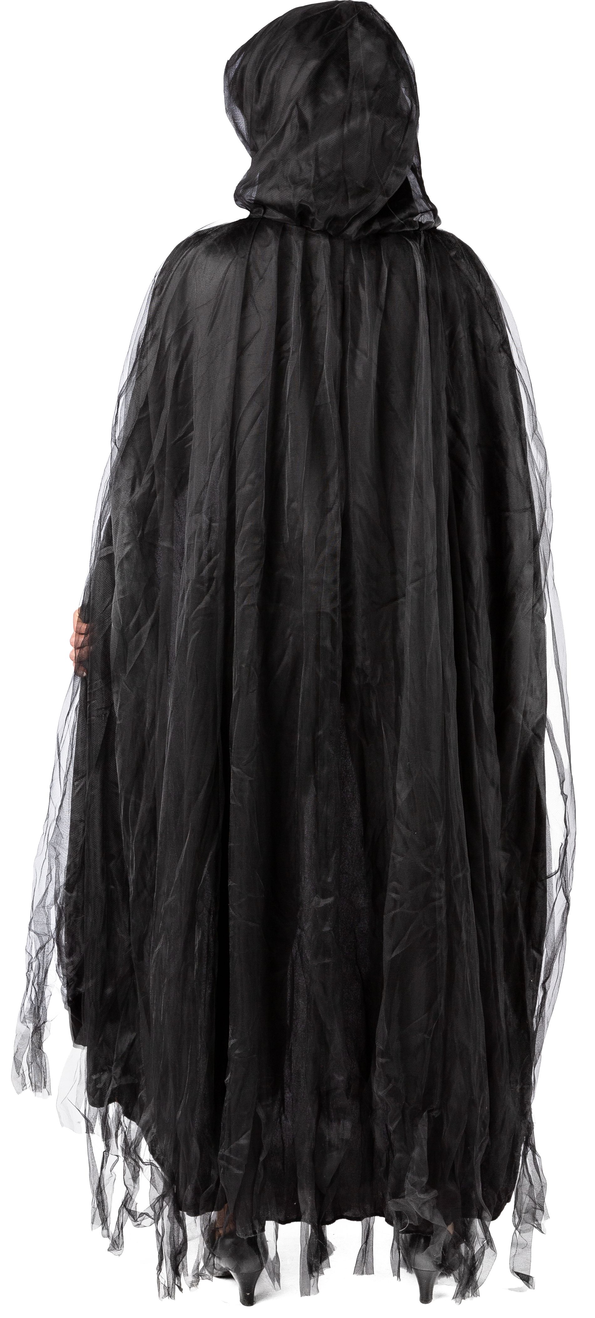 Cape with tull, black