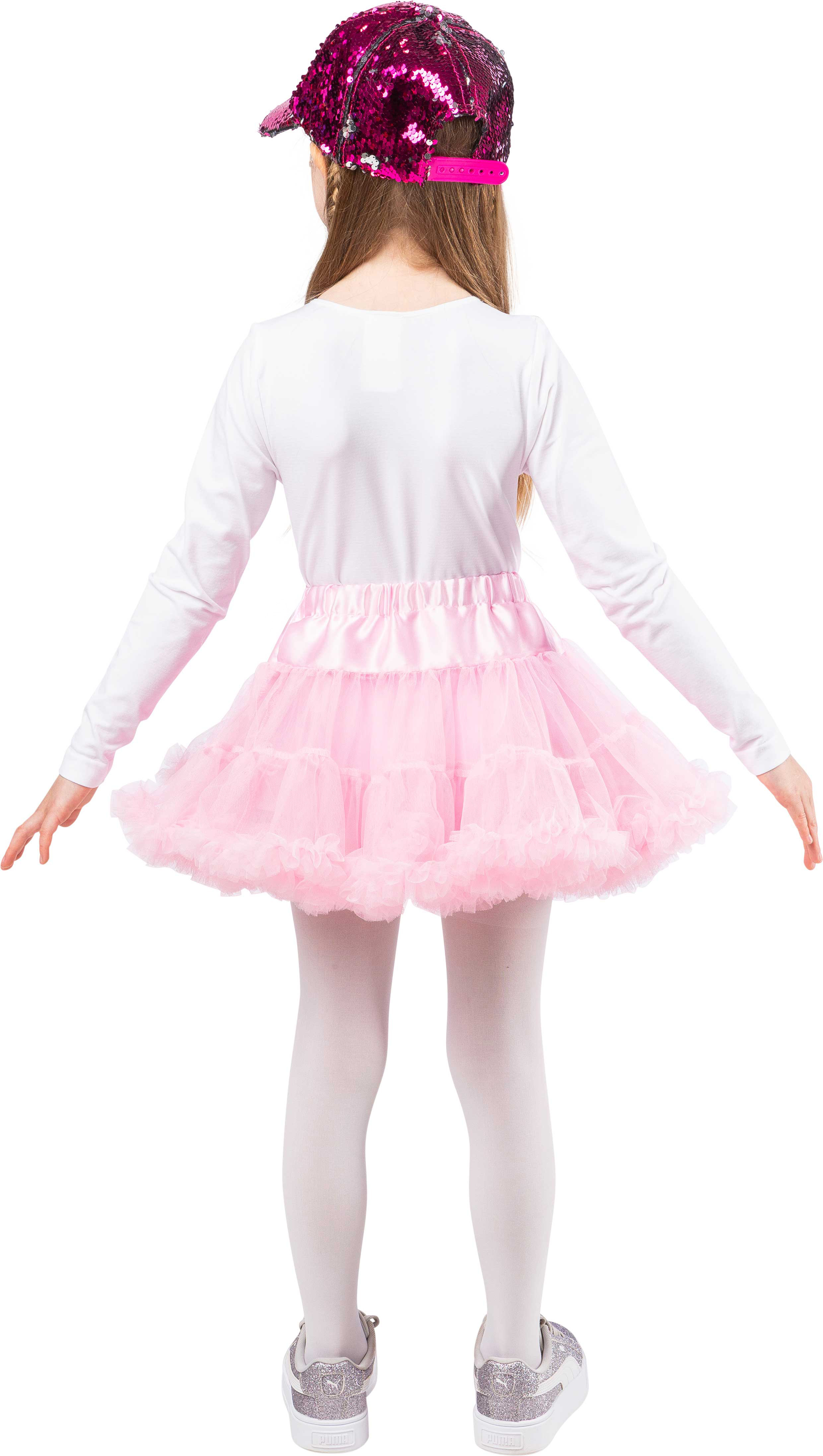 Children's petticoat with frills, rose