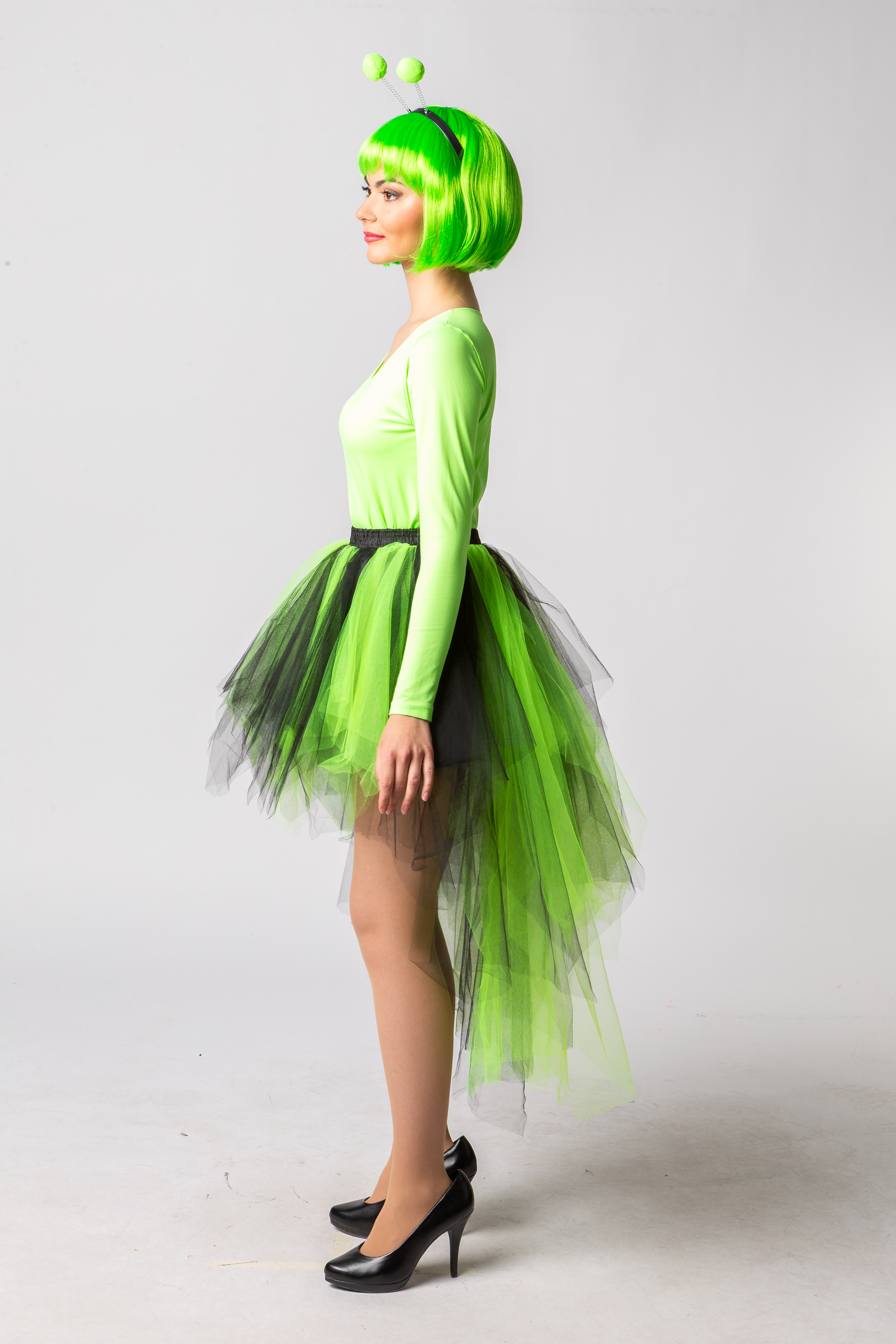 tutu vokuhila, vert-noir