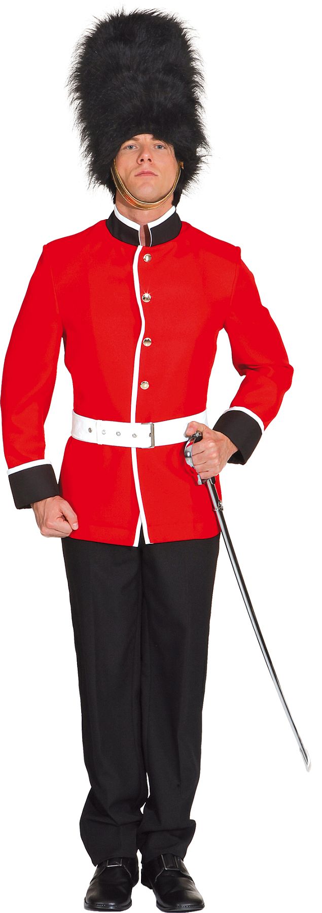 Costume soldat garde royale, rouge-noir