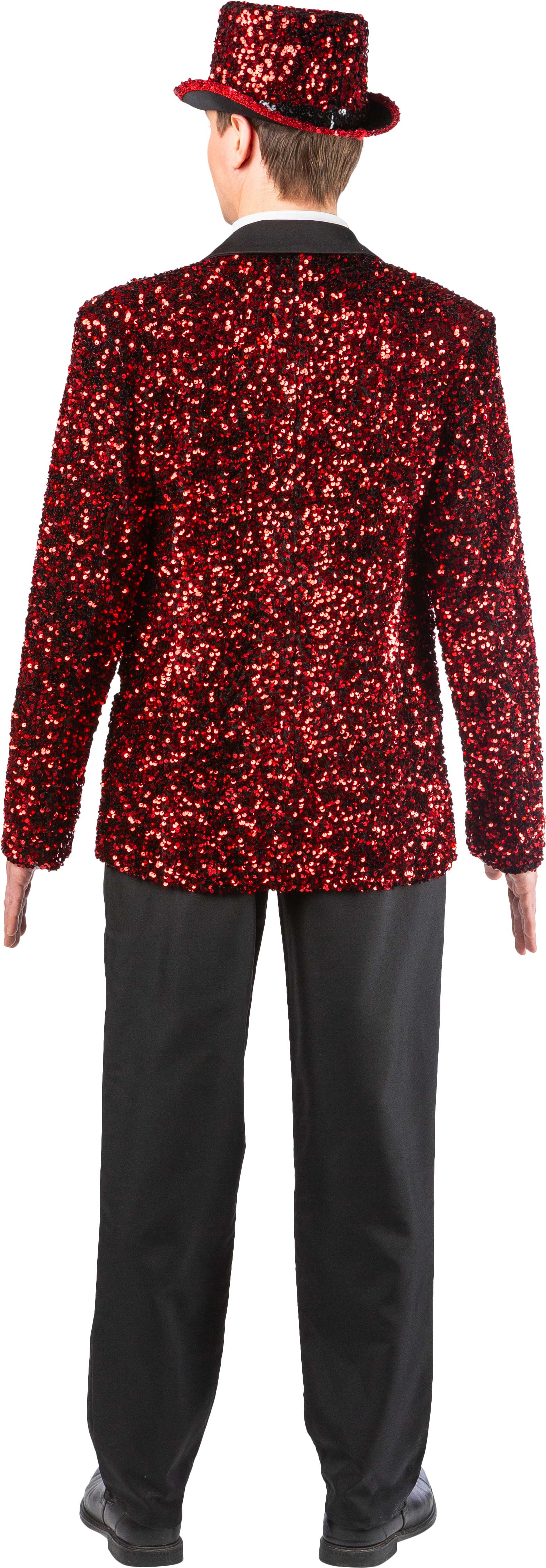 Men's sequinned jacket, red