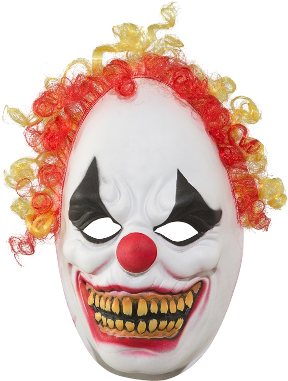 Horror Clown mask with hair