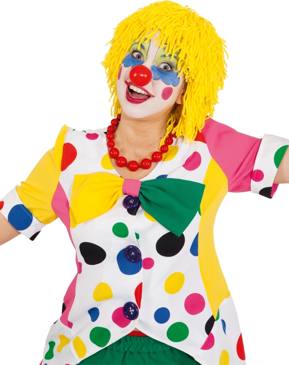 Perruque de clown laine, jaune 