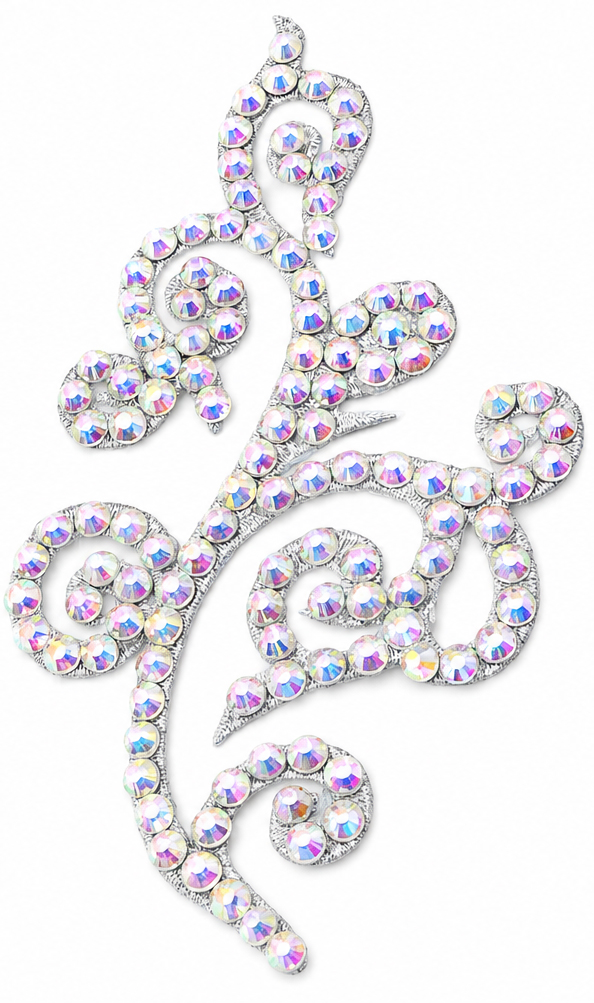 Accessoires pour cheveux avec strass, argent