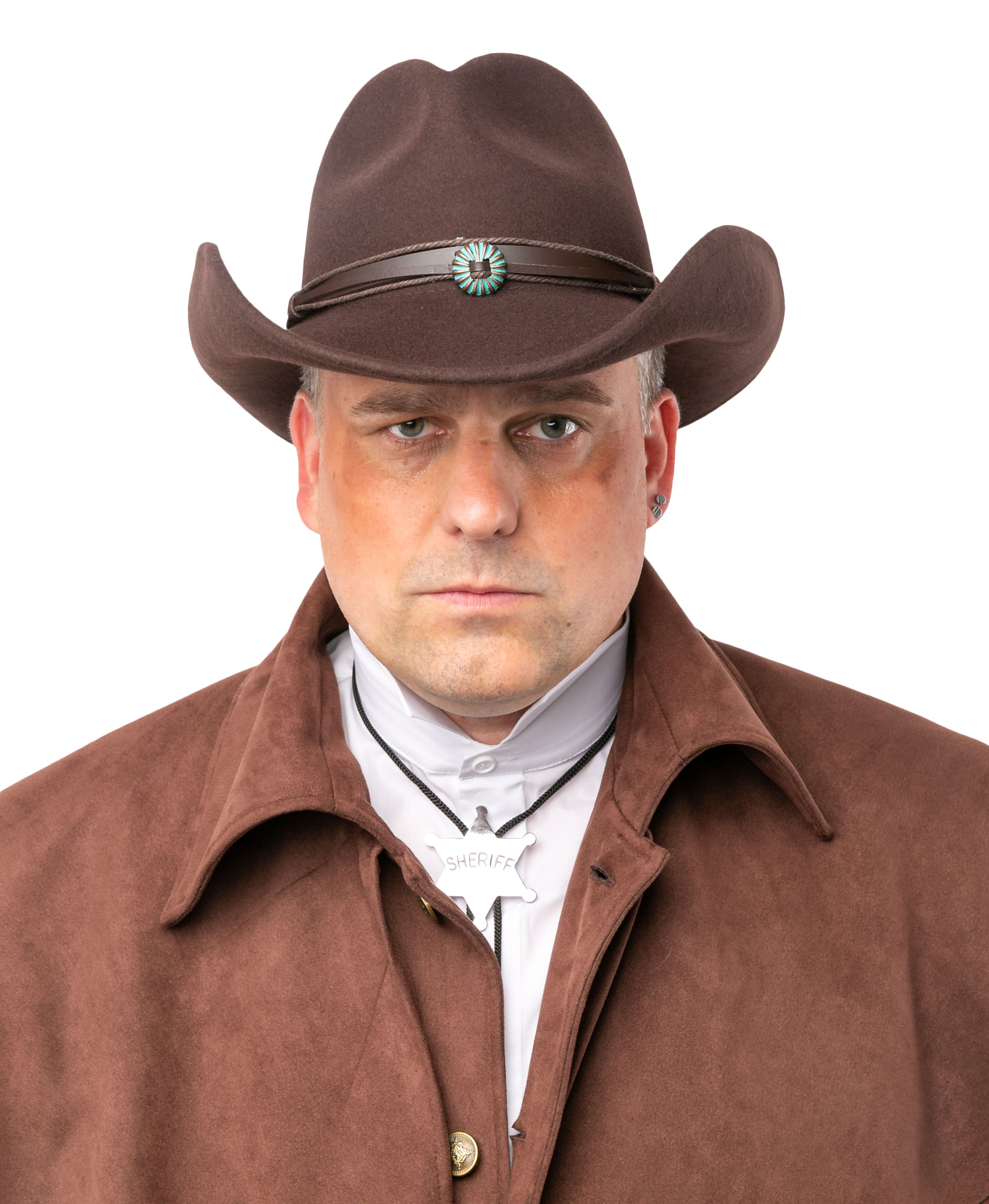 Premium Cowboyhut Wollfilz, braun