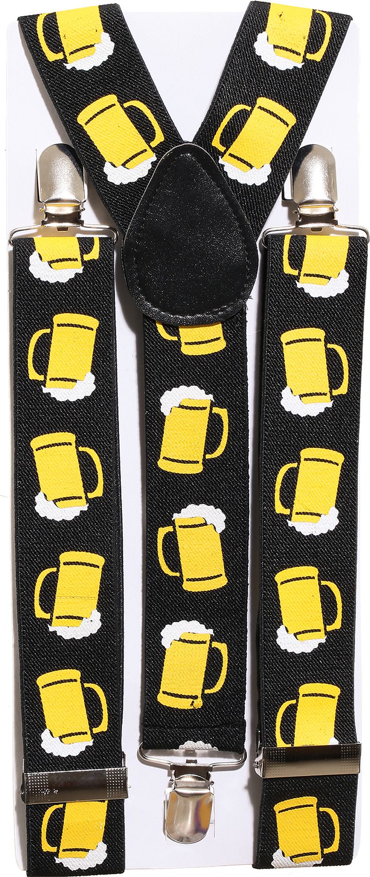 Suspenders, beer mug