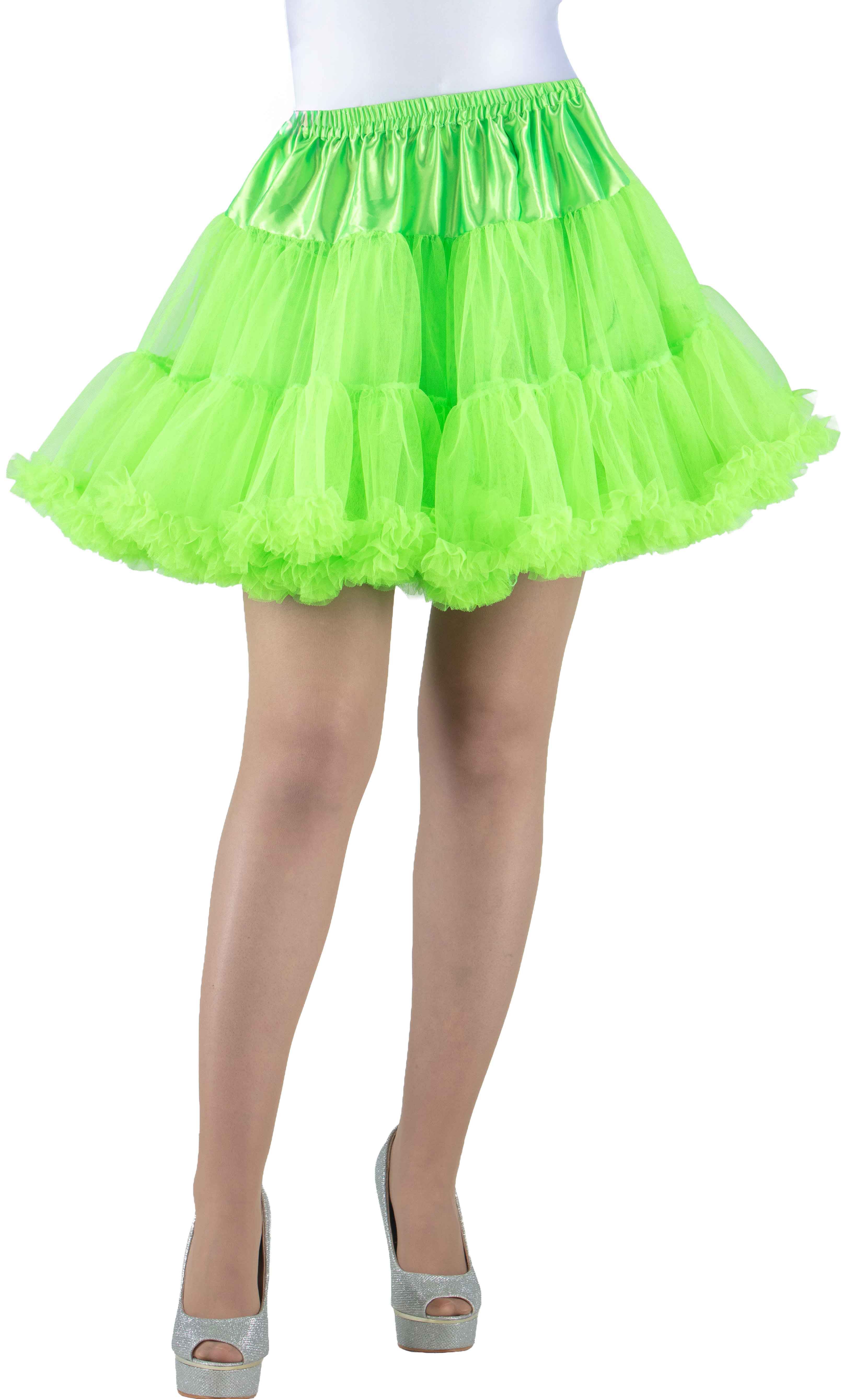 Tutu kurz mit Rüsche, neongrün