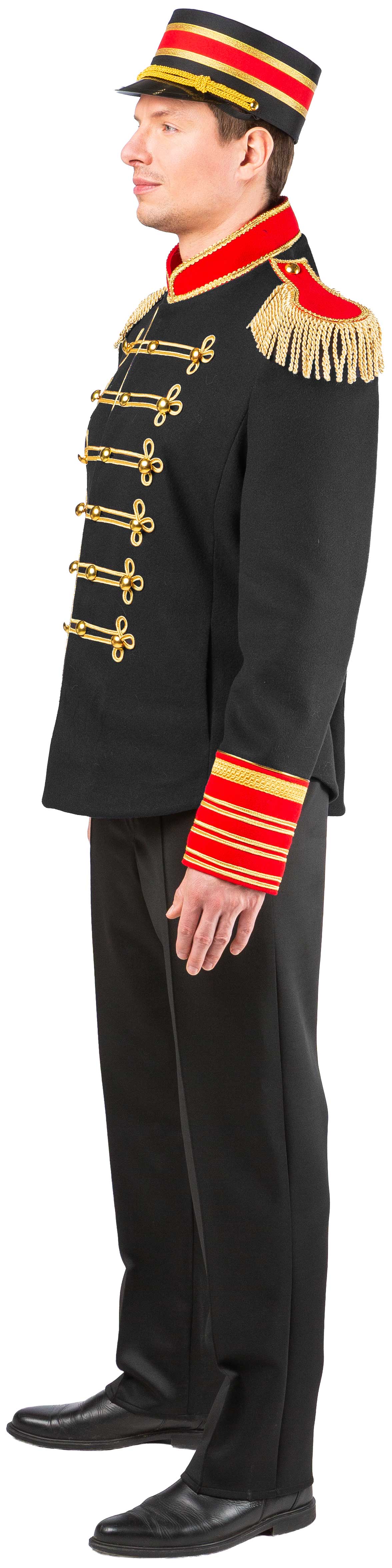 Veste d'uniforme pour homme, noire