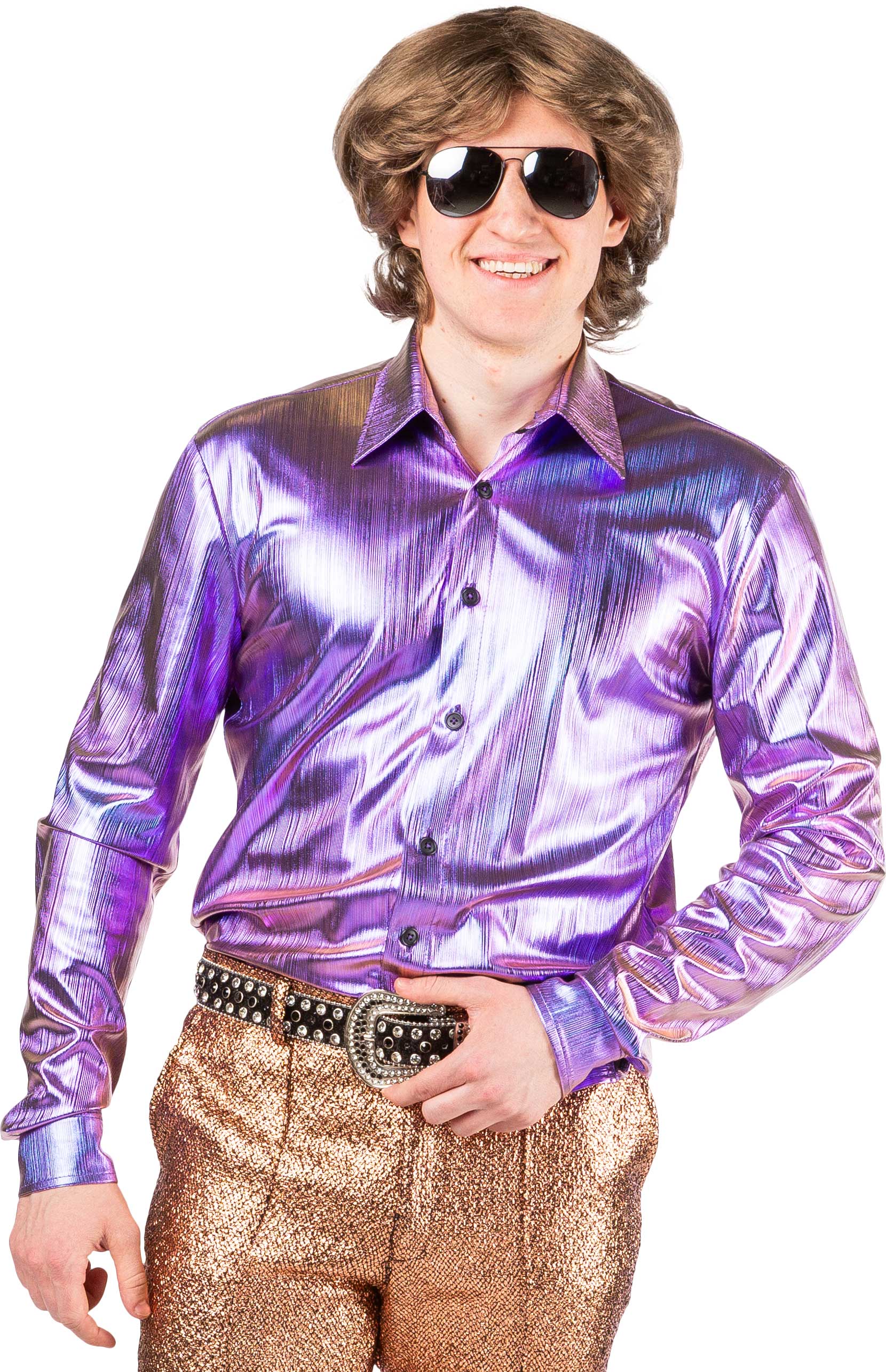 Metallic shirt, purple