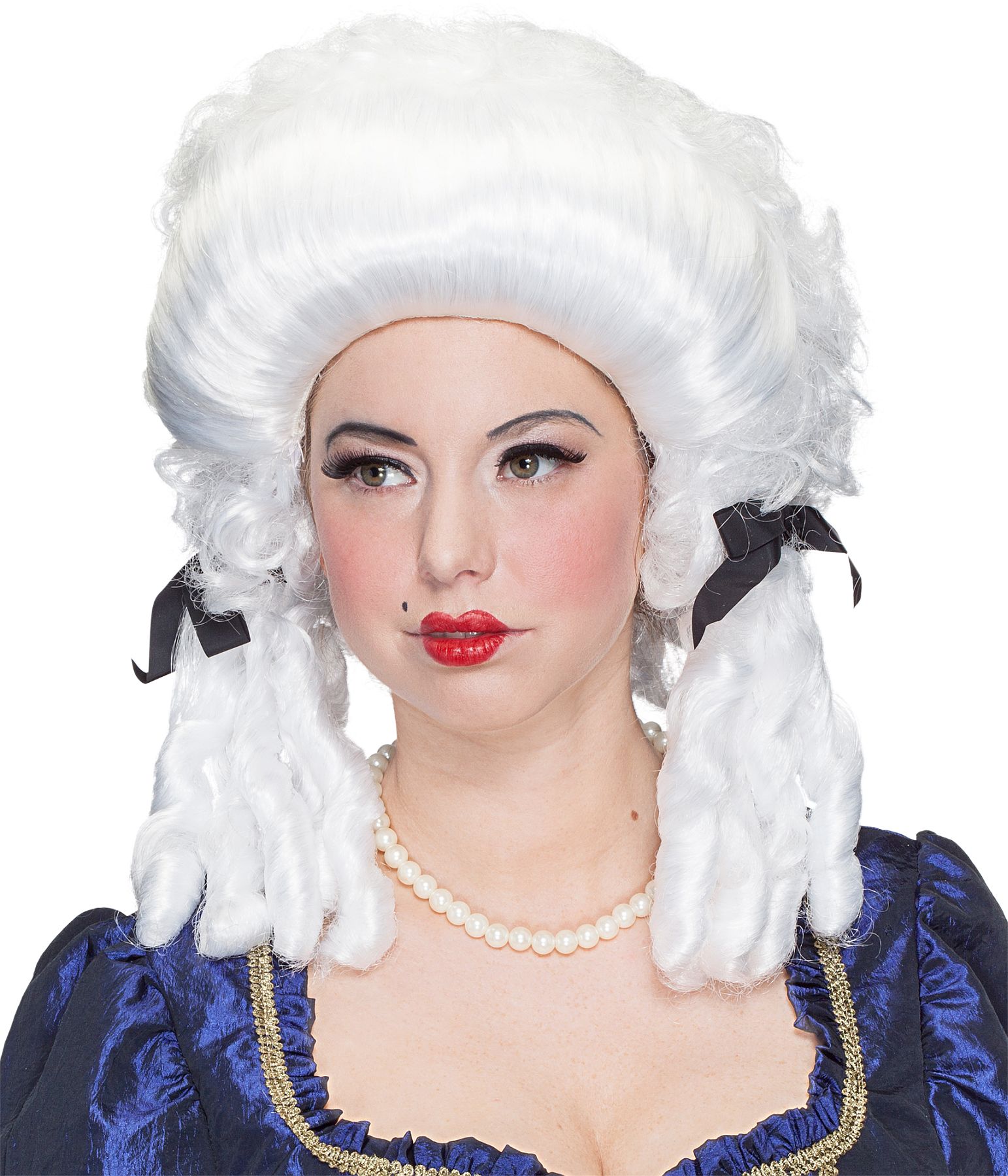 Ladies wig baroque with corkscrew curls, natur
