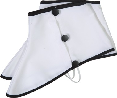 Gaiters, white with buttons