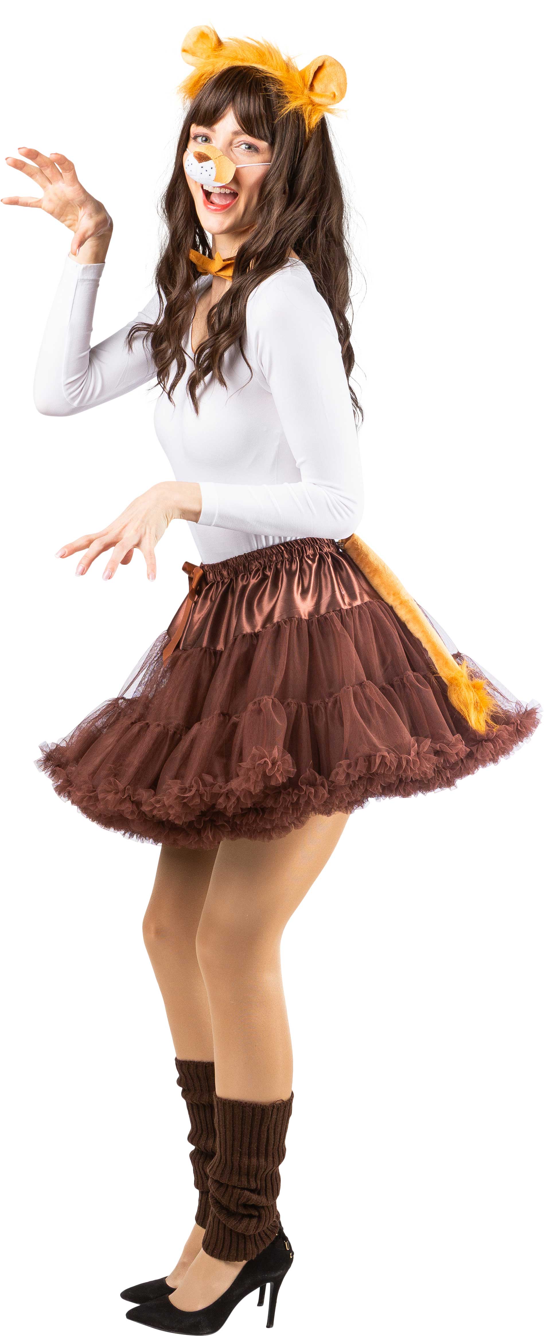 Tutu kurz mit Rüsche, braun