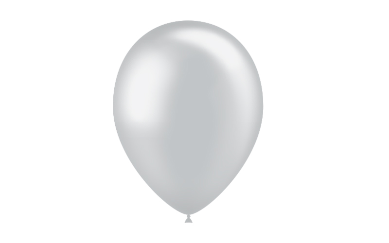 Latex balloon carnival 10 pcs, silver
