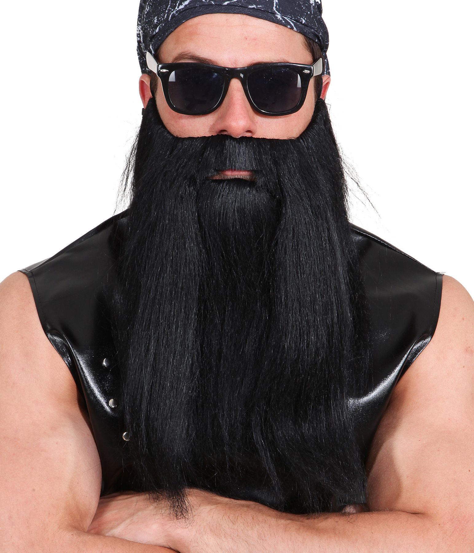 Bart glatt, schwarz