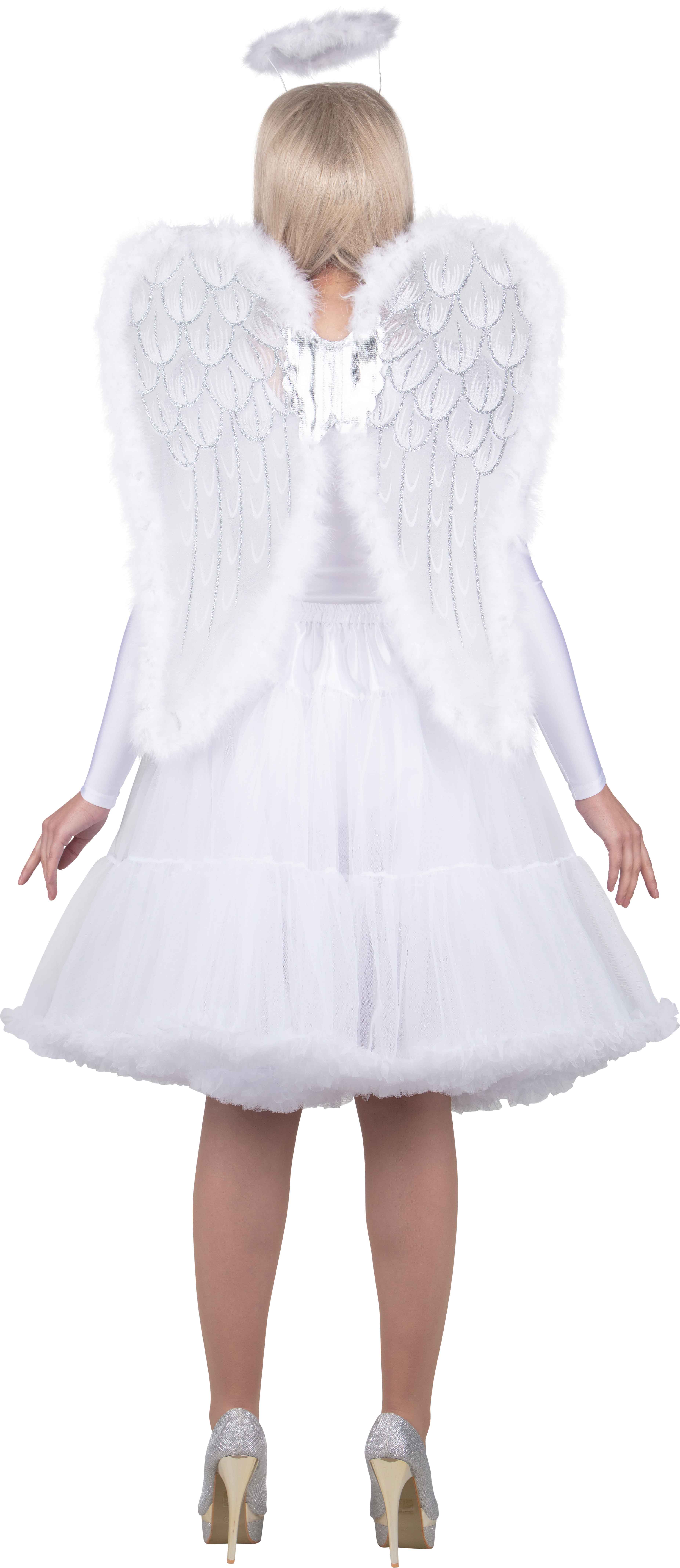 Long tutu with a frill, white