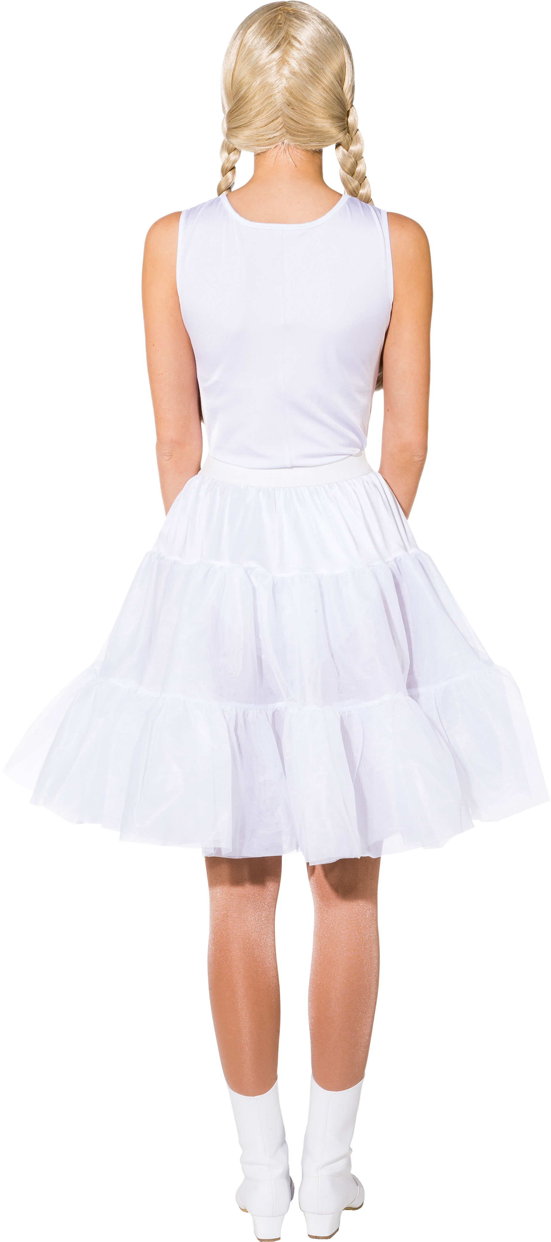Petticoat knee length, white
