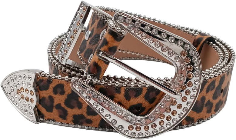 Ceinture strass, léopard