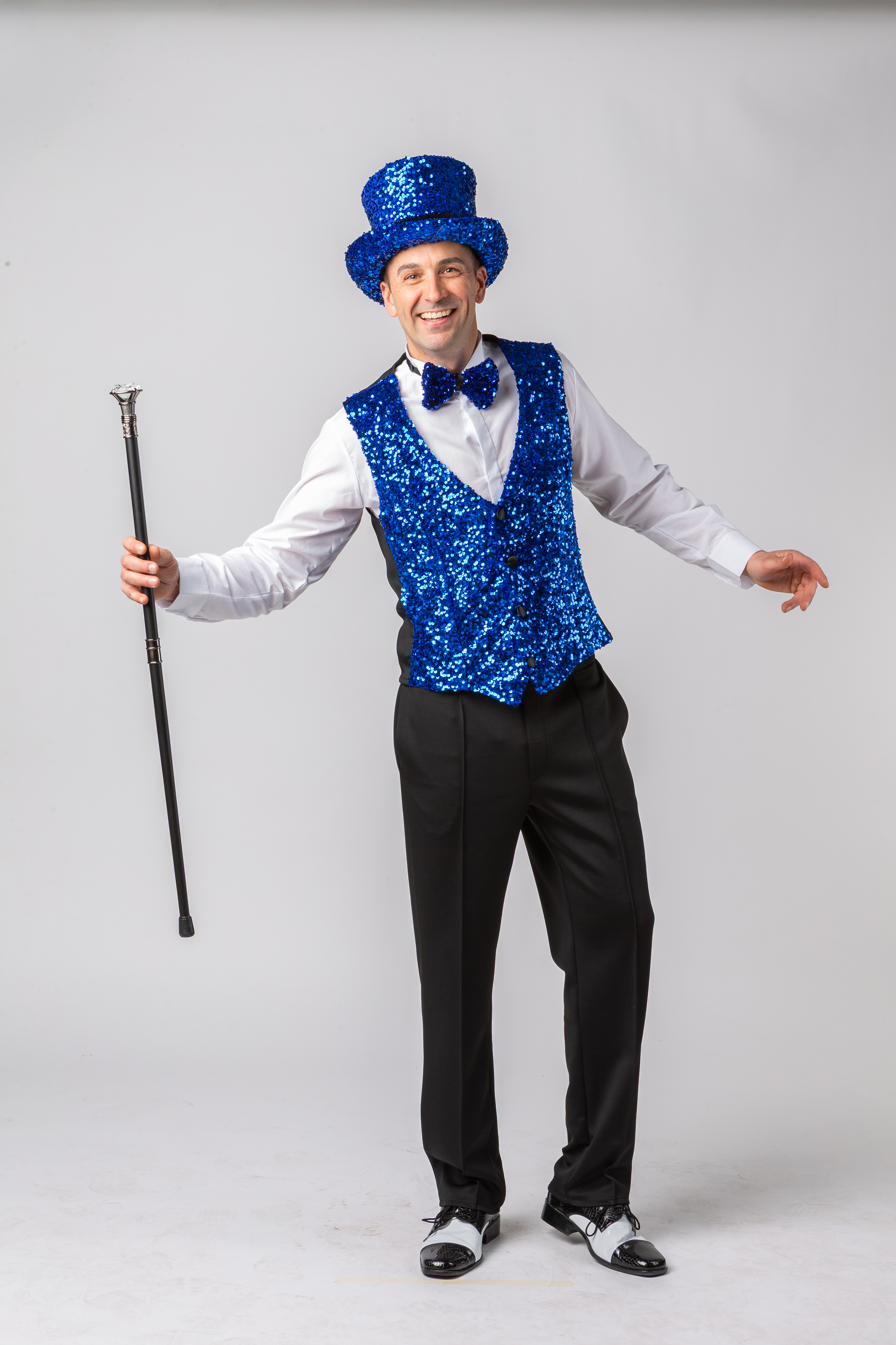 Weste Pailletten, blau Weste Pailletten, blau