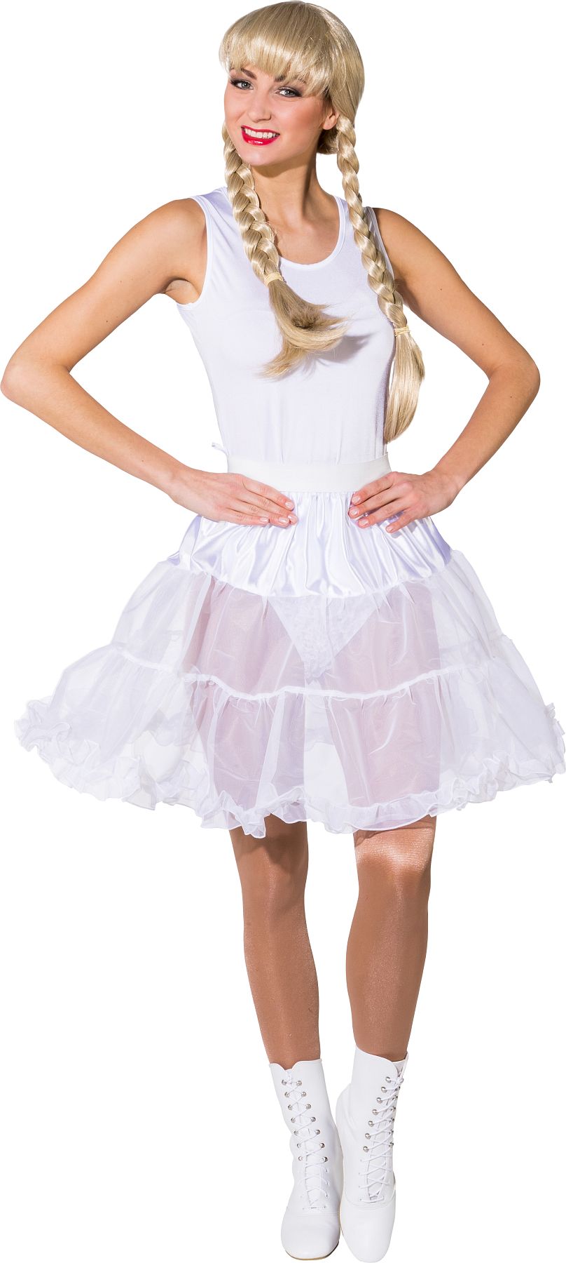 Petticoat longueur genou, blanc